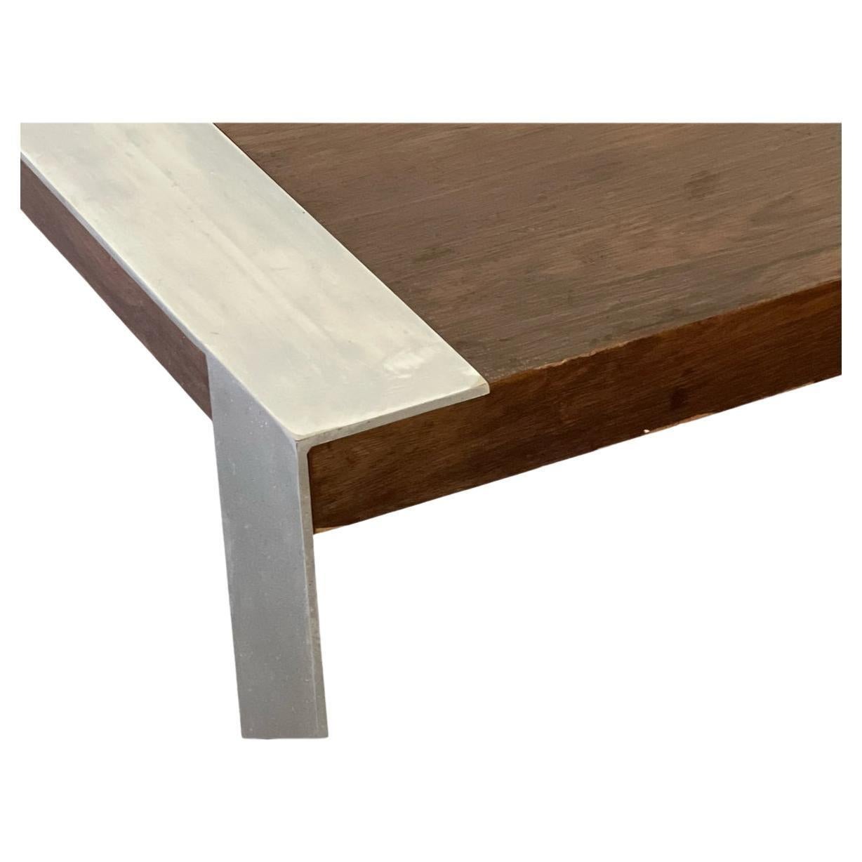 Américain Table basse carrée en bois de rose chromé The Moderns en vente