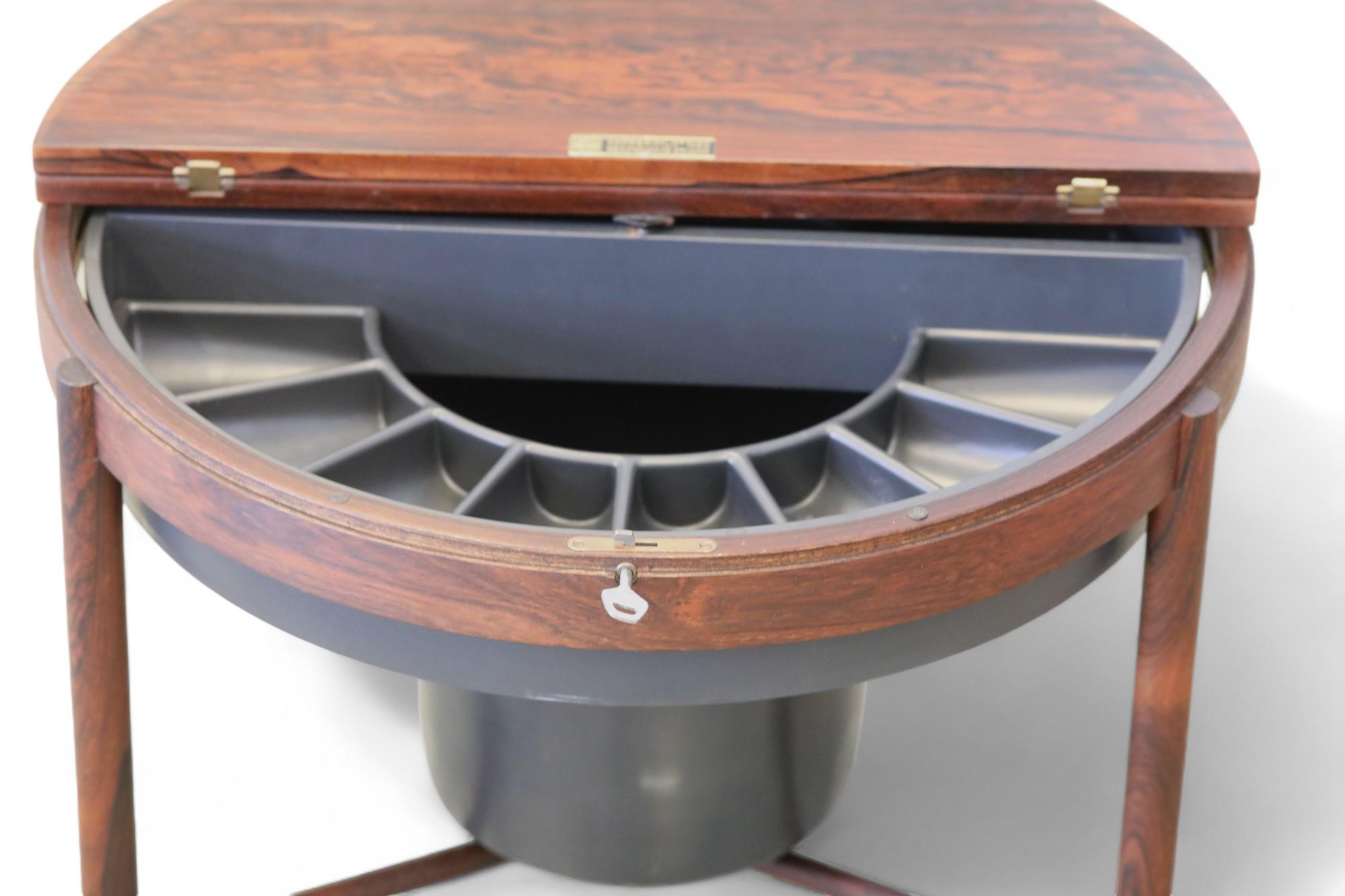 Mid-Century Modern Rosewood Cocktail Bar Accent Table, Relling & Rastad, Norway For Sale 8