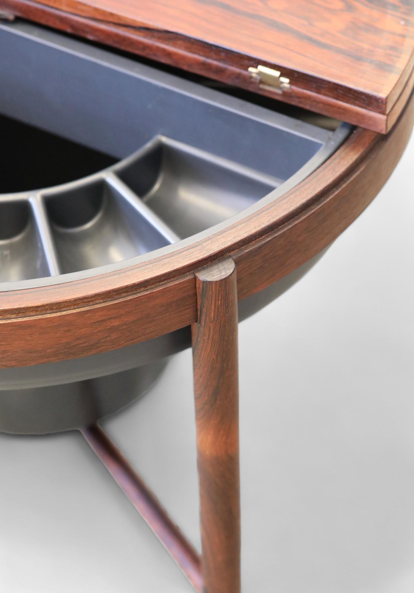 Mid-Century Modern Rosewood Cocktail Bar Accent Table, Relling & Rastad, Norway For Sale 9