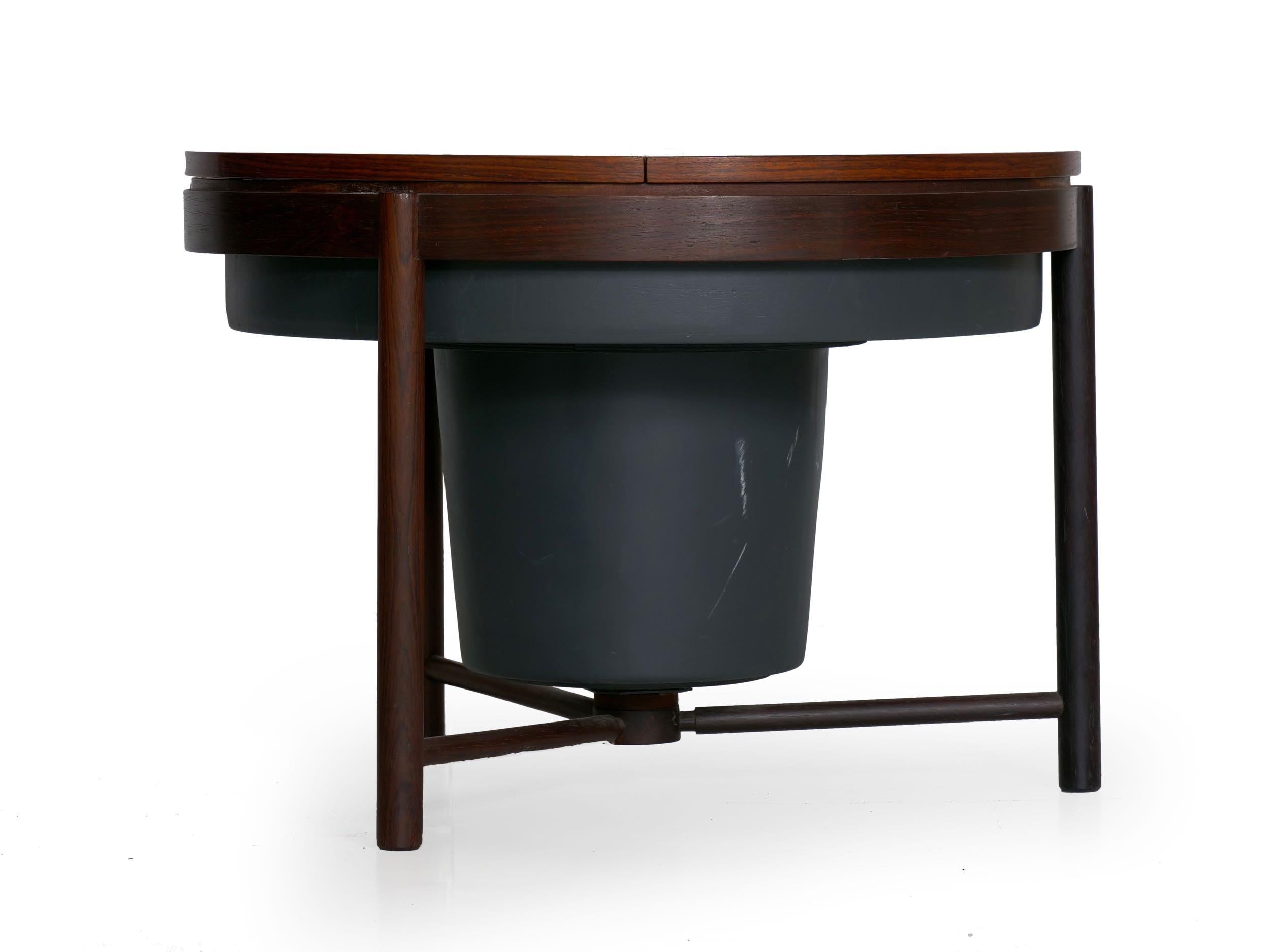 Norwegian Mid-Century Modern Rosewood Cocktail Bar Accent Table, Relling & Rastad, Norway