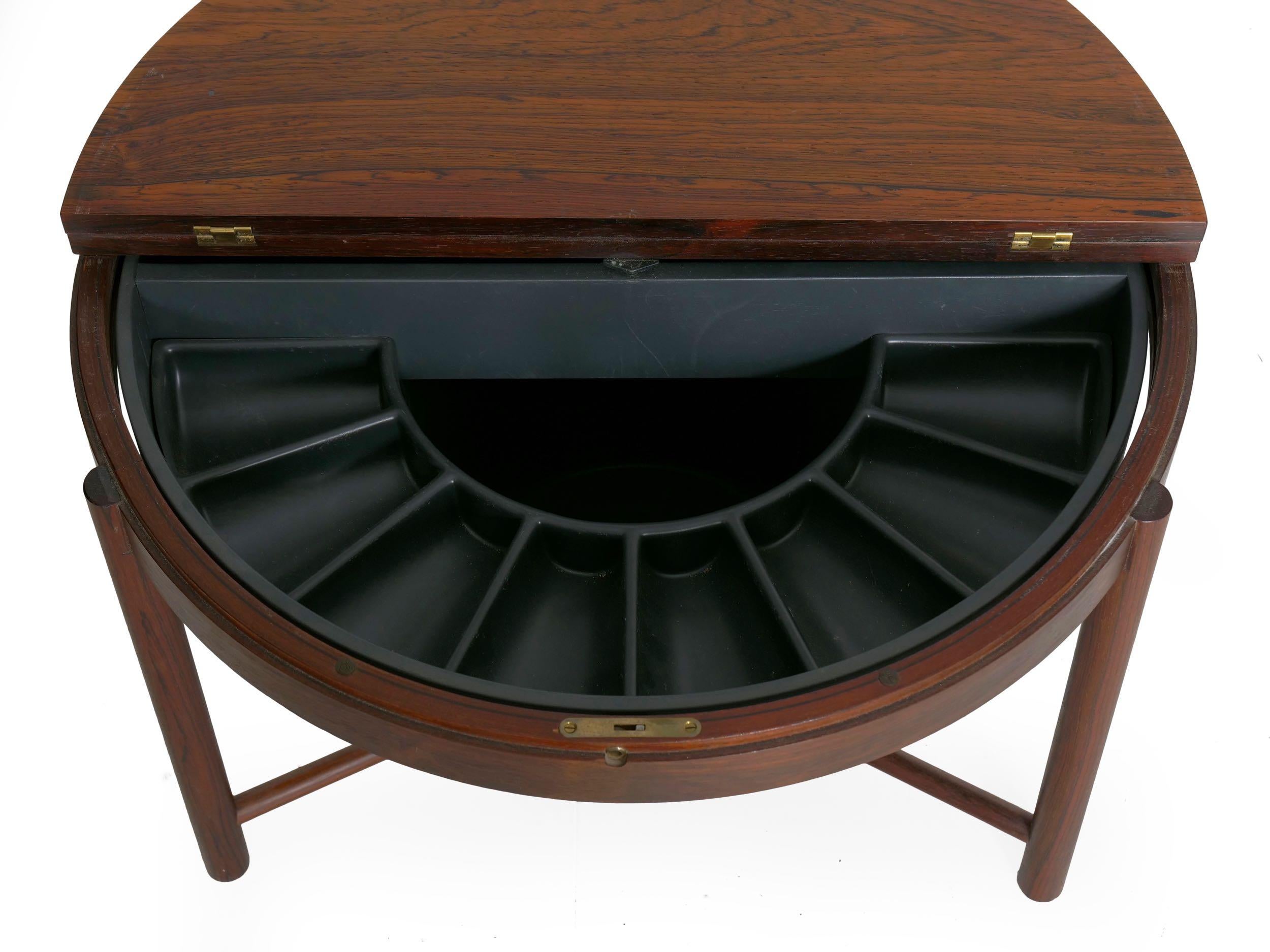 Mid-Century Modern Rosewood Cocktail Bar Accent Table, Relling & Rastad, Norway 3