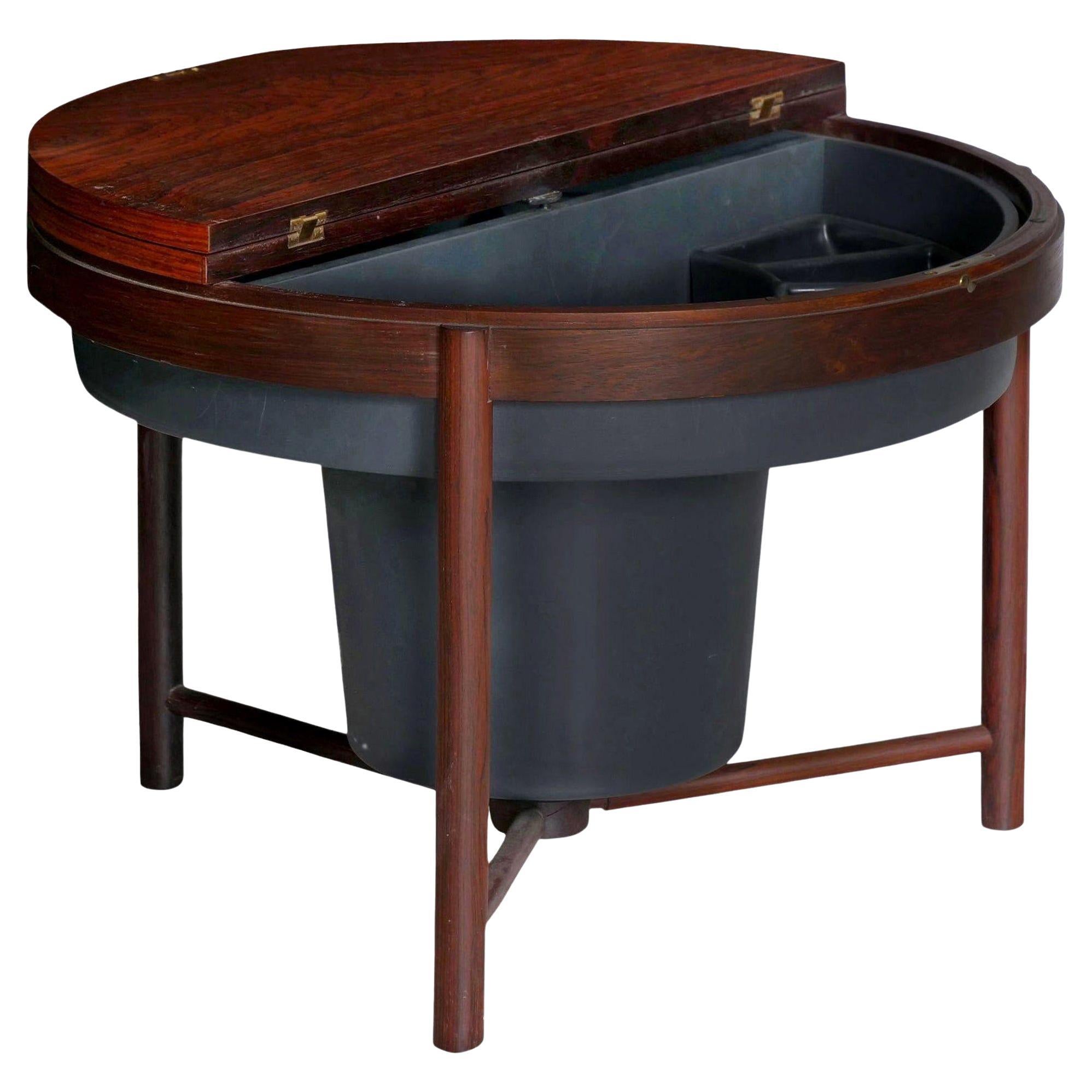 Mid-Century Modern Rosewood Cocktail Bar Accent Table, Relling & Rastad, Norway