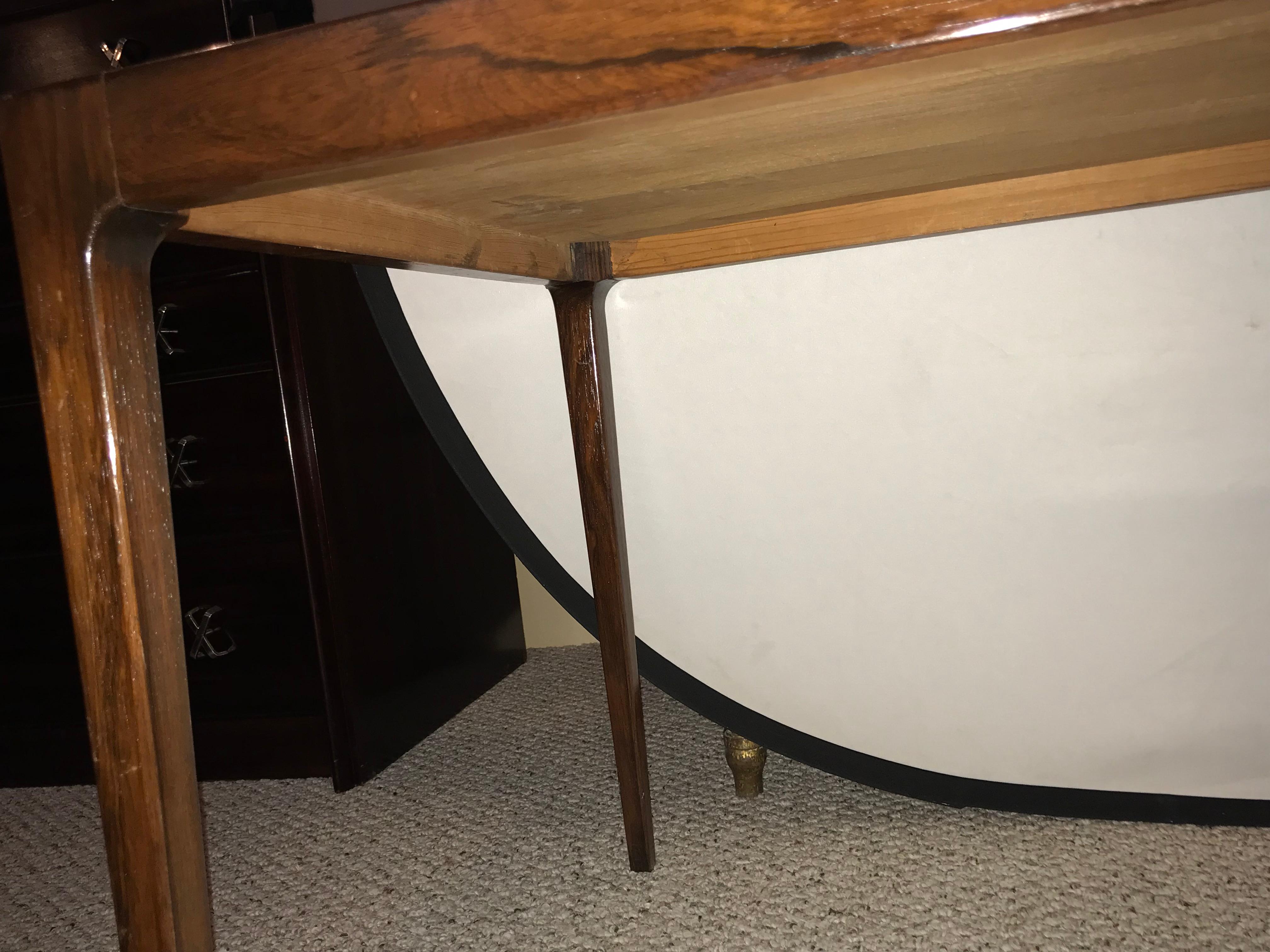Mid-Century Modern Rosewood Coffee or Low Table with Pull Out Sides 3