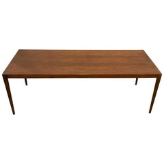 Mid-Century Modern Rosewood Coffee or Low Table with Pull Out Sides