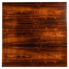 MCM Rosewood & Chrome Coffee or Side Table in the Manner of Milo Baughman