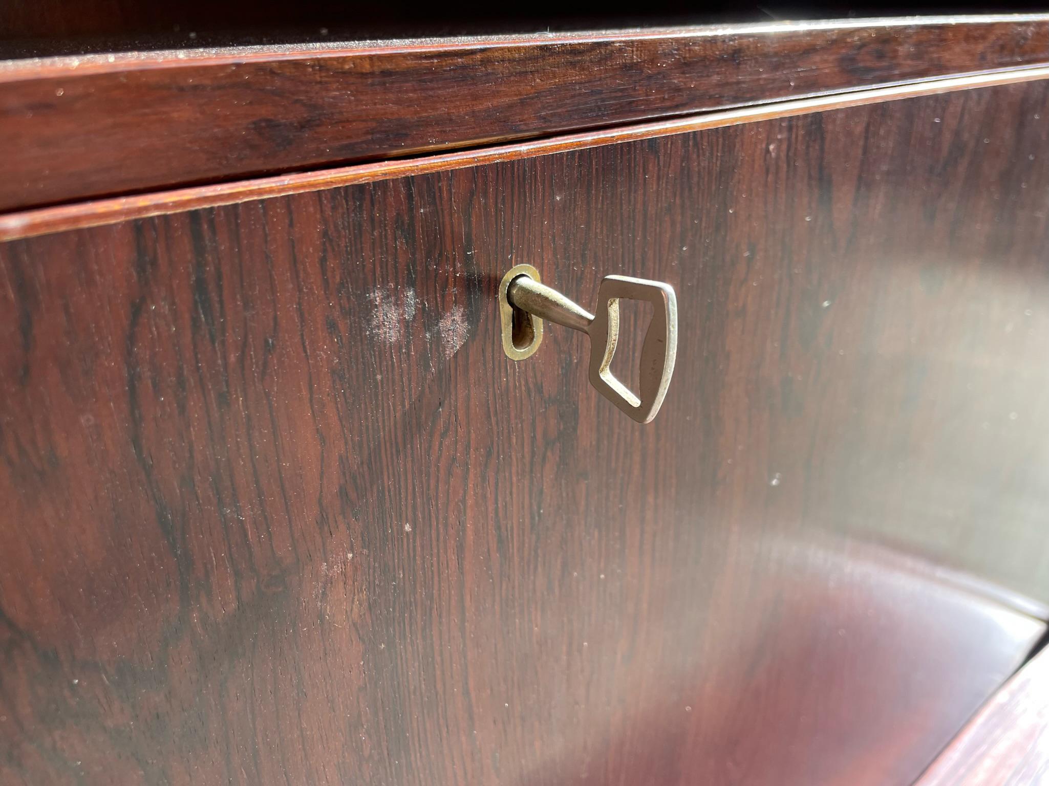Mid-20th Century Mid Century Modern Rosewood Credenza / Bookcase For Sale