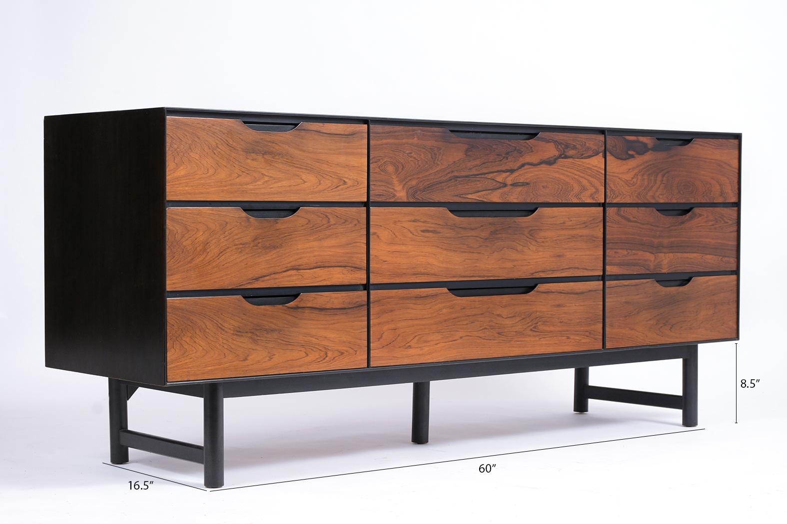 Wood 1960's Mid-Century Modern Rosewood Credenza