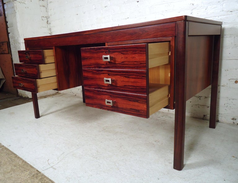 MidCentury Modern Rosewood Desk at 1stDibs