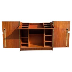 Mid-Century Modern Rosewood Desk Magic Box Made in Brazil with Key