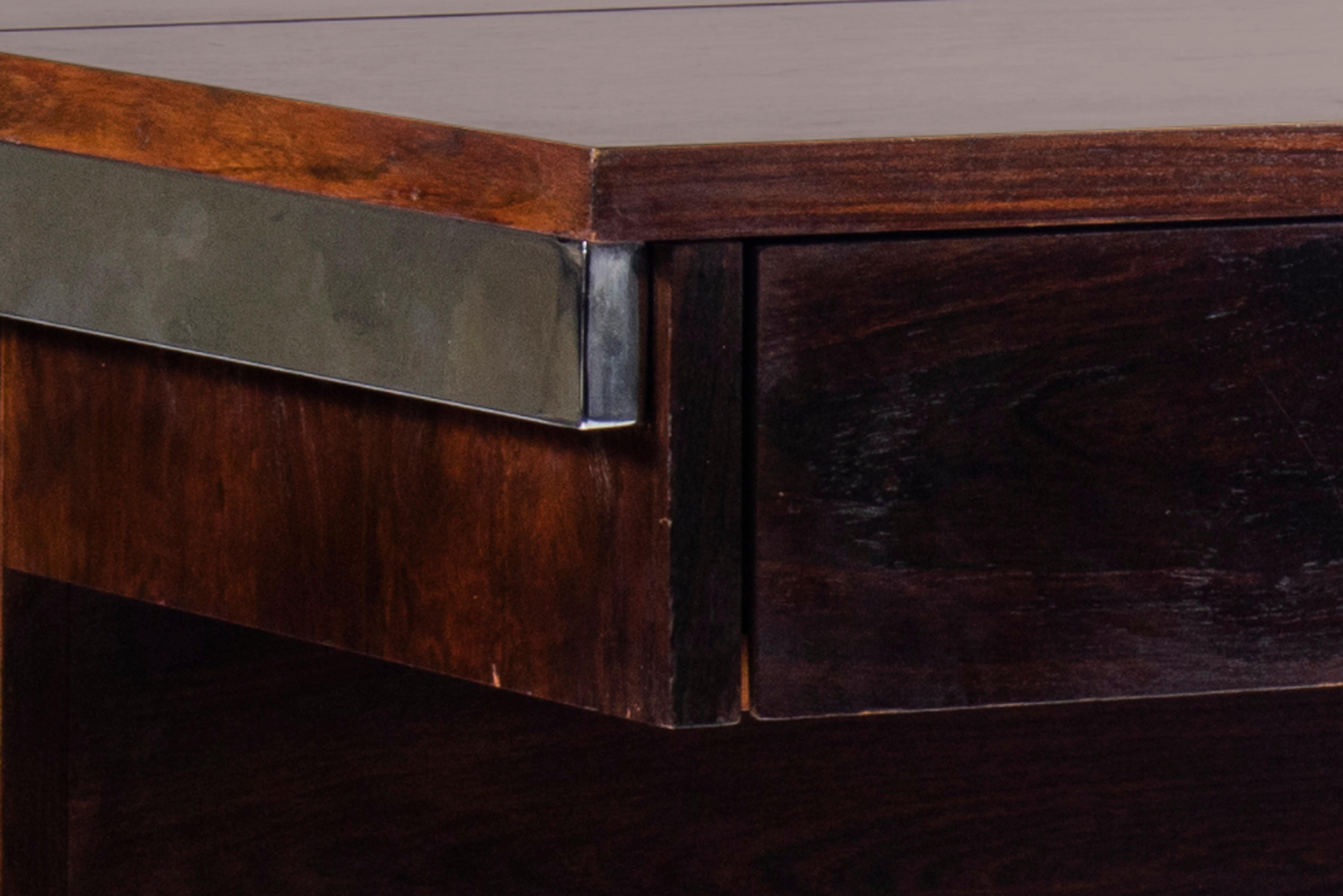 Mid-Century Modern Rosewood Desk w/ Chrome Detailing by Lane, c. 1970s 5