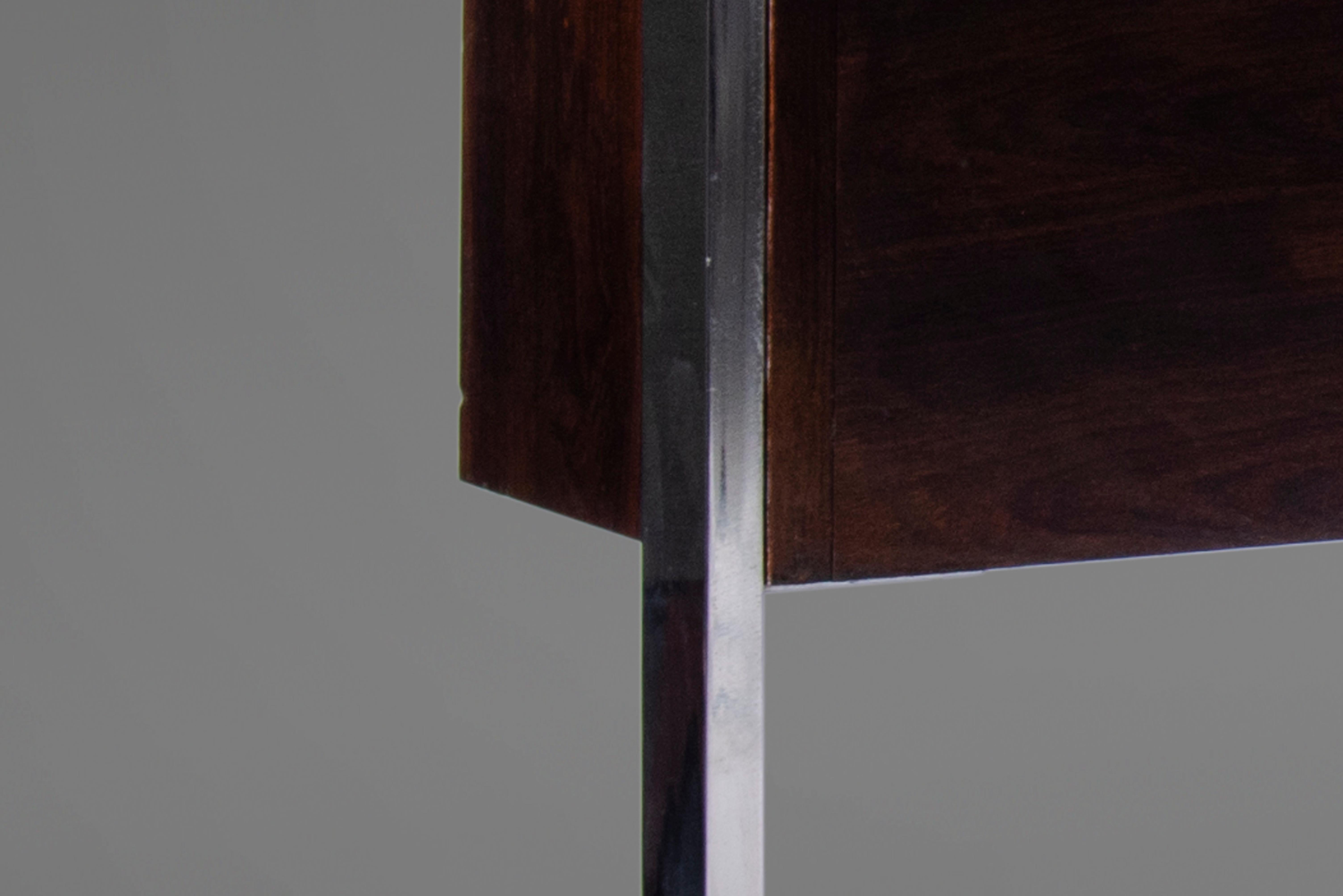 Mid-Century Modern Rosewood Desk w/ Chrome Detailing by Lane, c. 1970s 7