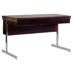 Mid-Century Modern Rosewood Desk w/ Chrome Detailing by Lane, c. 1970s