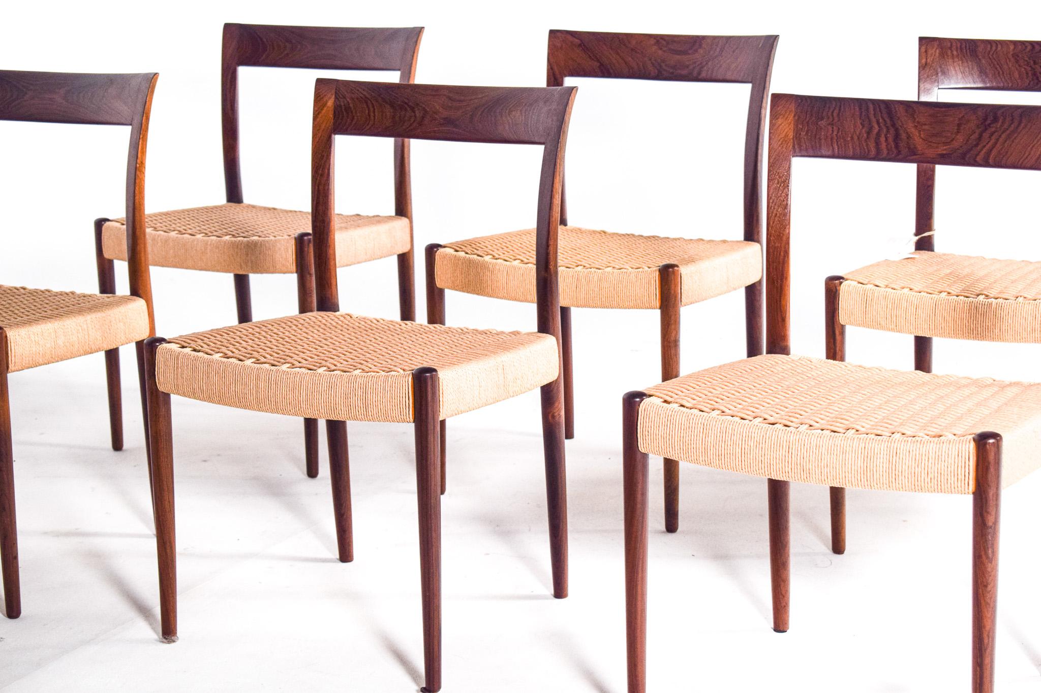 Mid-Century Modern Mid Century Modern Rosewood Dining Chairs by Soren Willadsem for Vejen, 1960S For Sale
