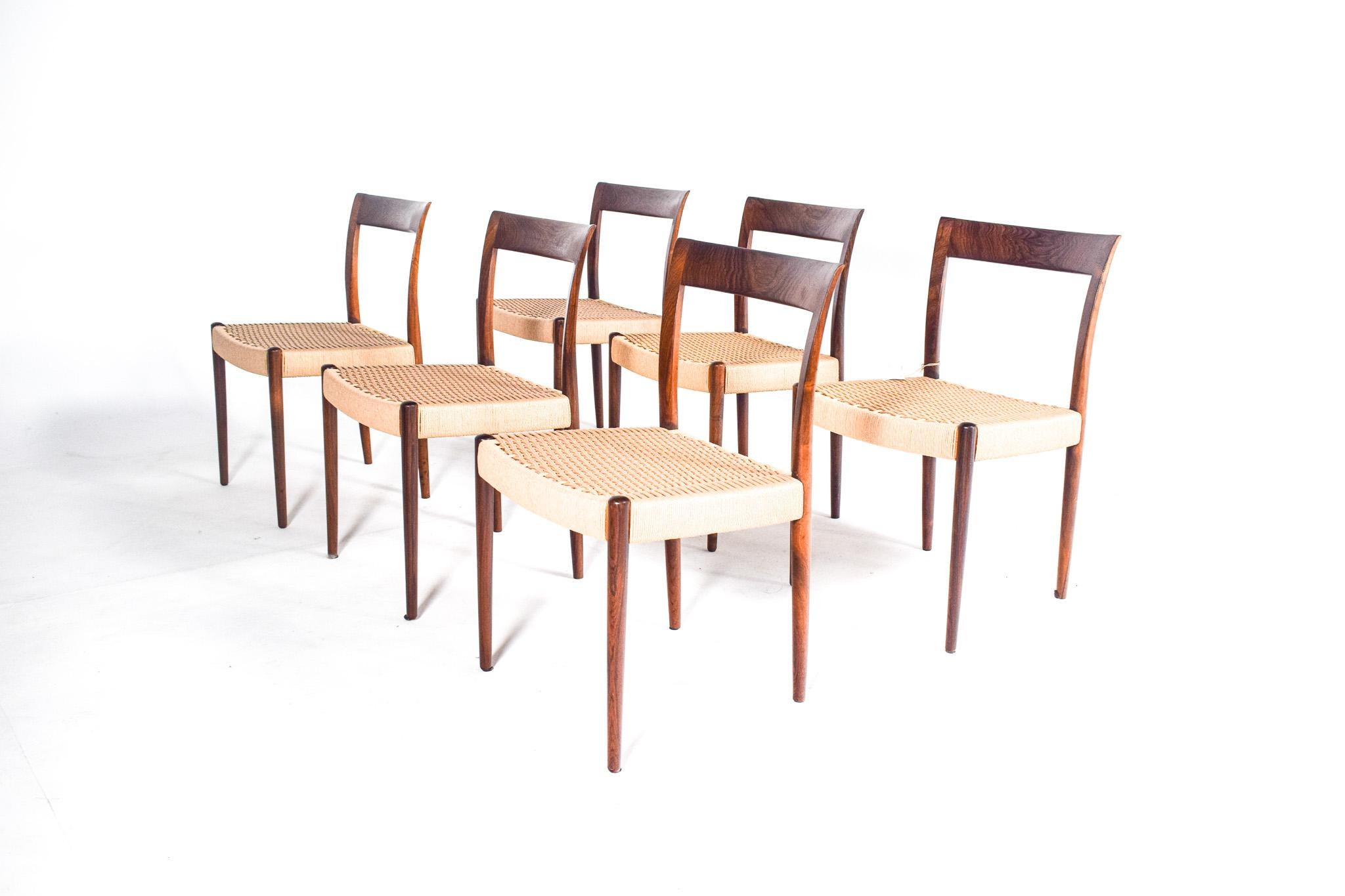 Mid-20th Century Mid Century Modern Rosewood Dining Chairs by Soren Willadsem for Vejen, 1960S For Sale