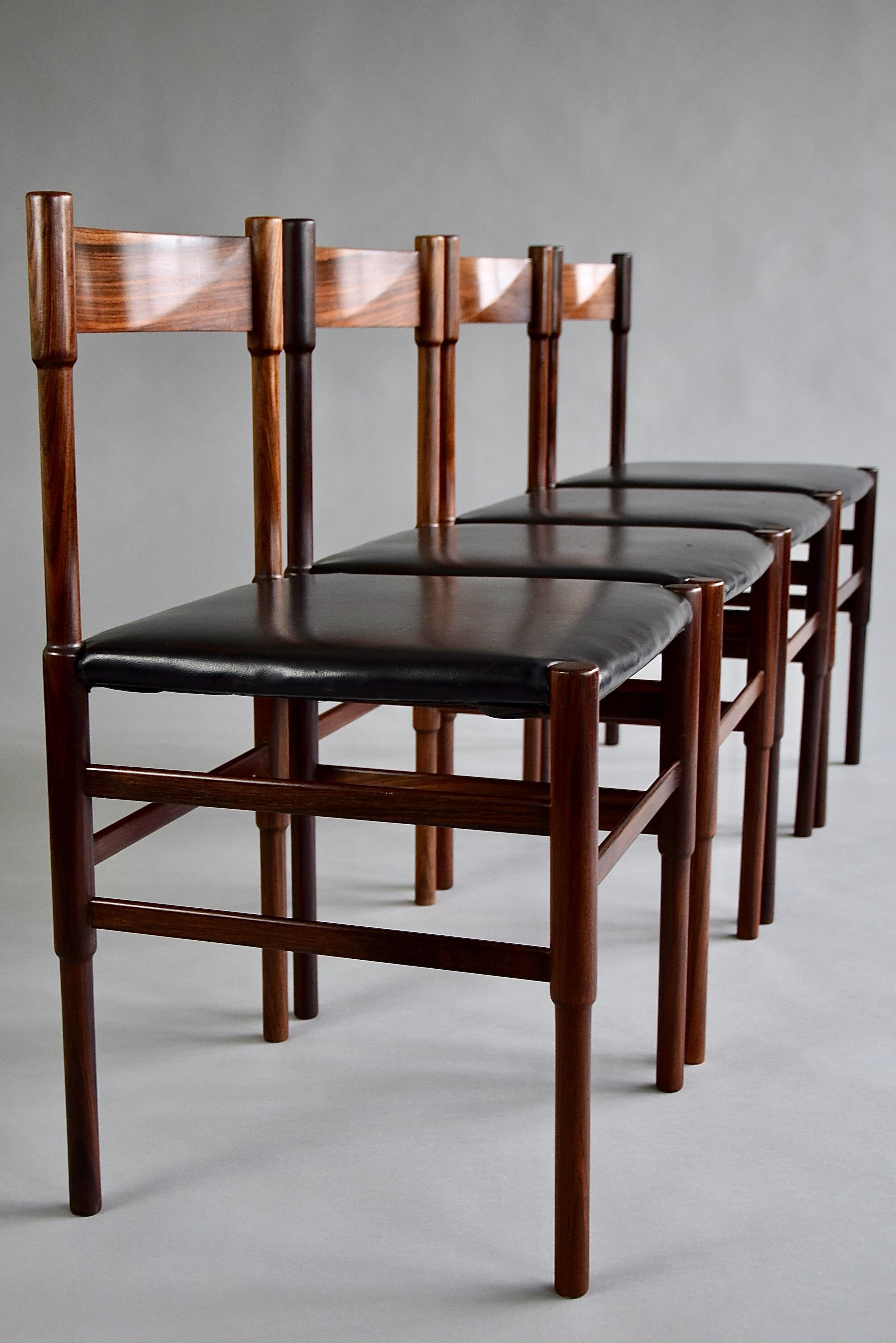 Mid-20th Century Mid-Century Modern Jatoba Dining Chairs For Sale