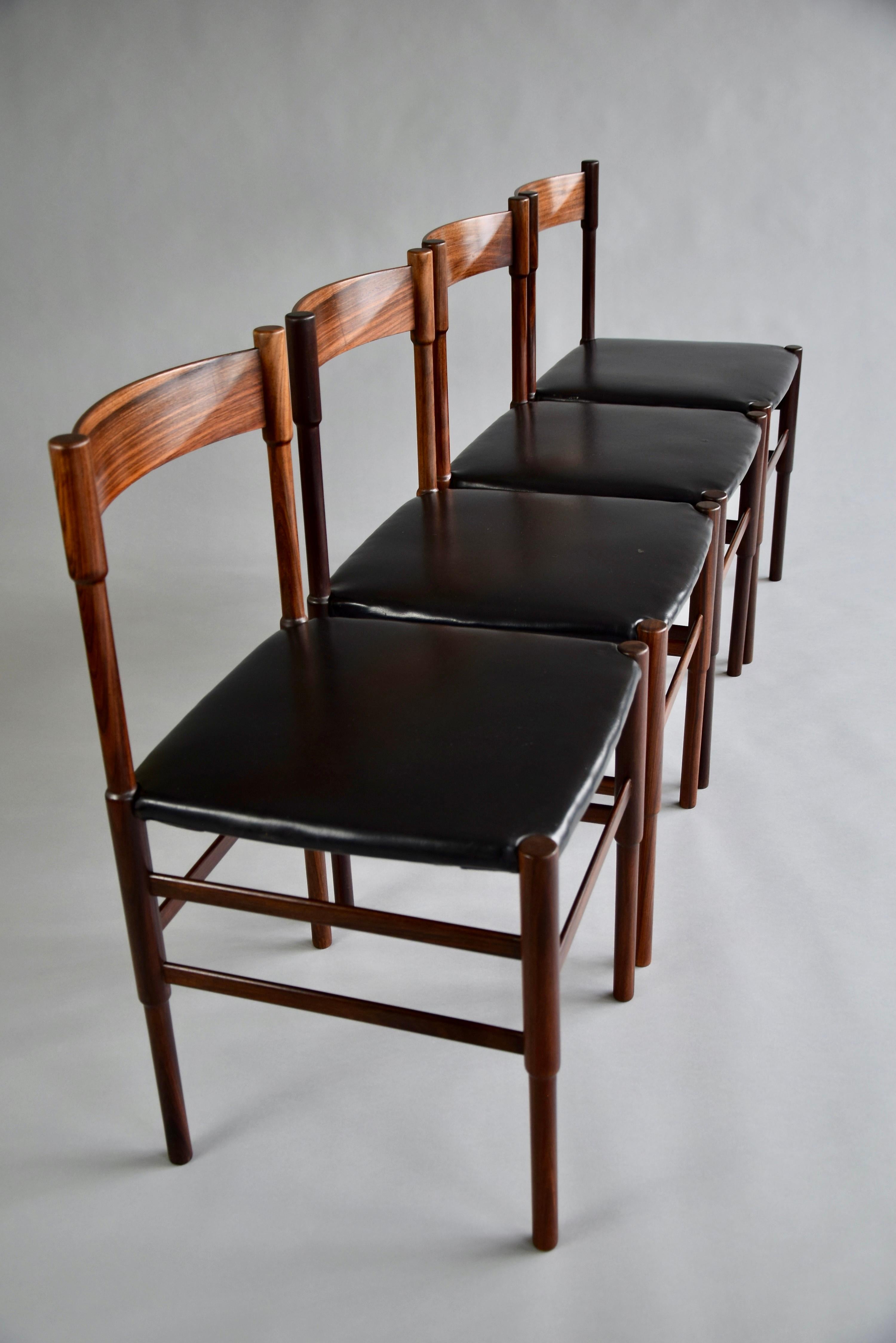 Mid-Century Modern Jatoba Dining Chairs For Sale 1