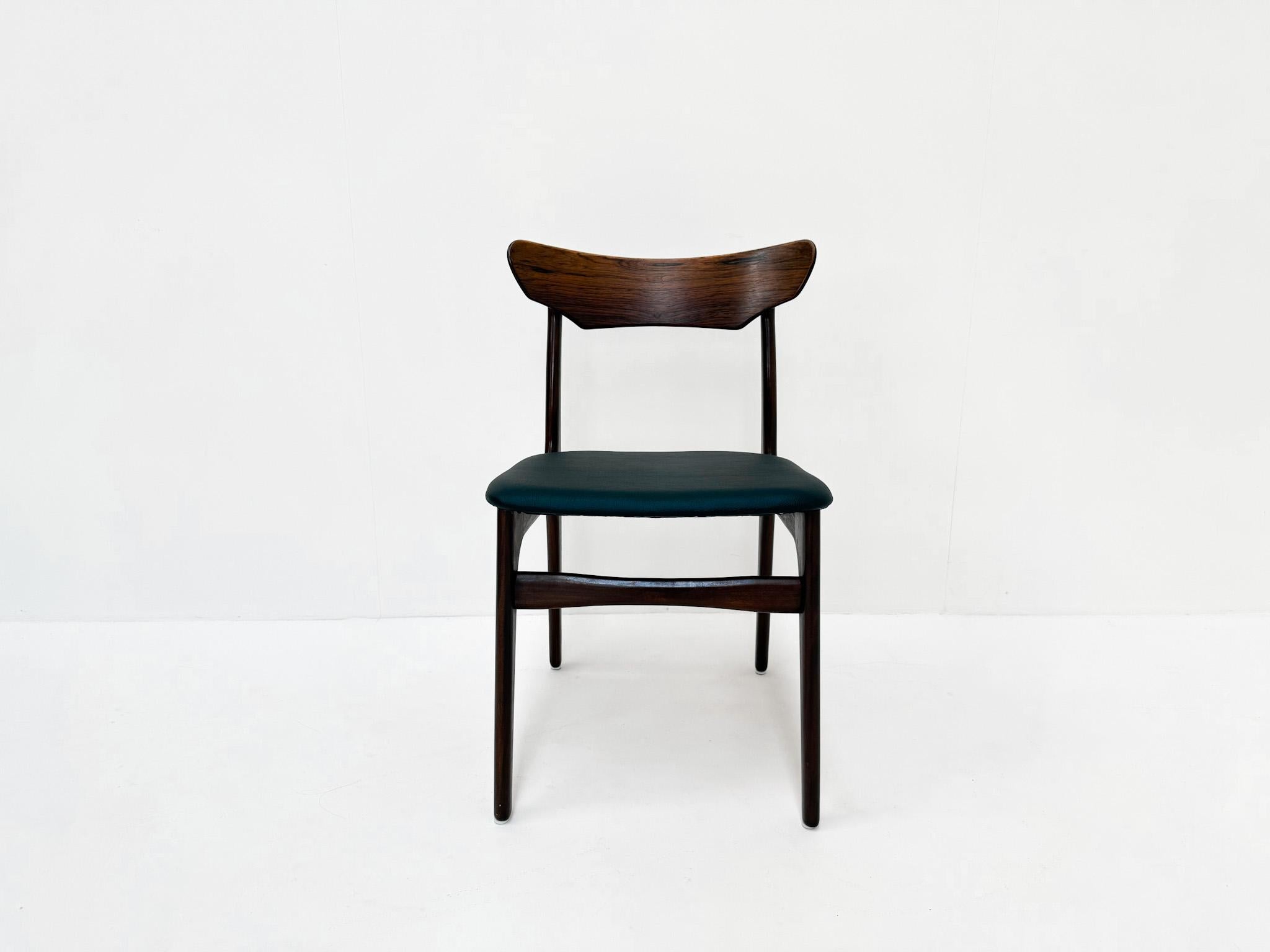 Modernes Palisander-Esszimmer-Set aus der Jahrhundertmitte: Schionning & Elgaard Stühle im Angebot 3