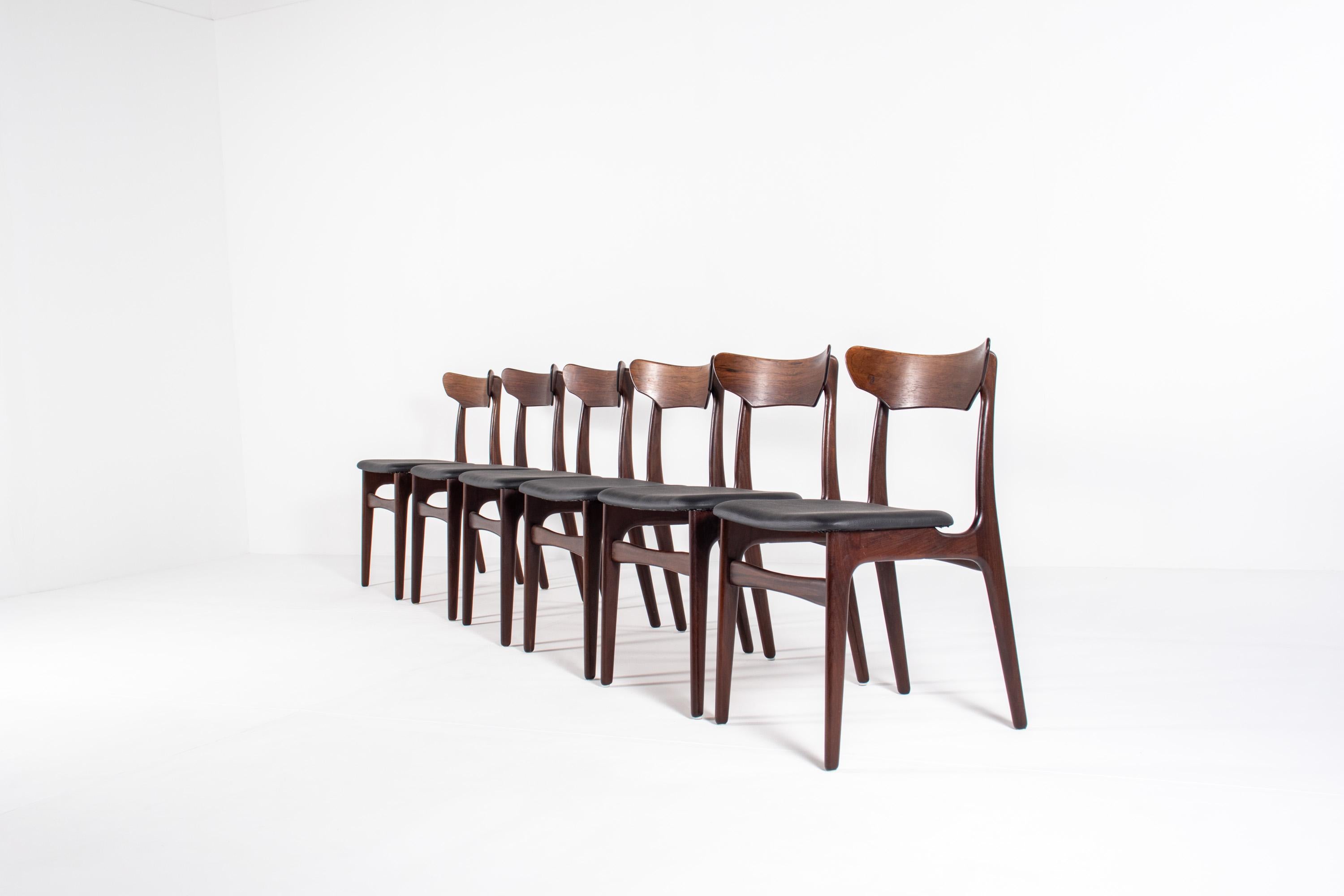 Set of 6 Schiønning 
Elgaard Rosewood Dining Chairs
