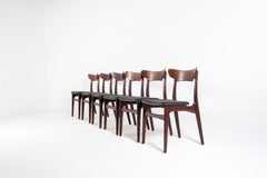 Ensemble de salle à manger en bois de rose moderne du milieu du siècle : Chaises Schionning 
Elgaard