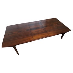 Table de salle à manger moderne mi-siècle en bois de rose 2 feuilles par Seffle Suède