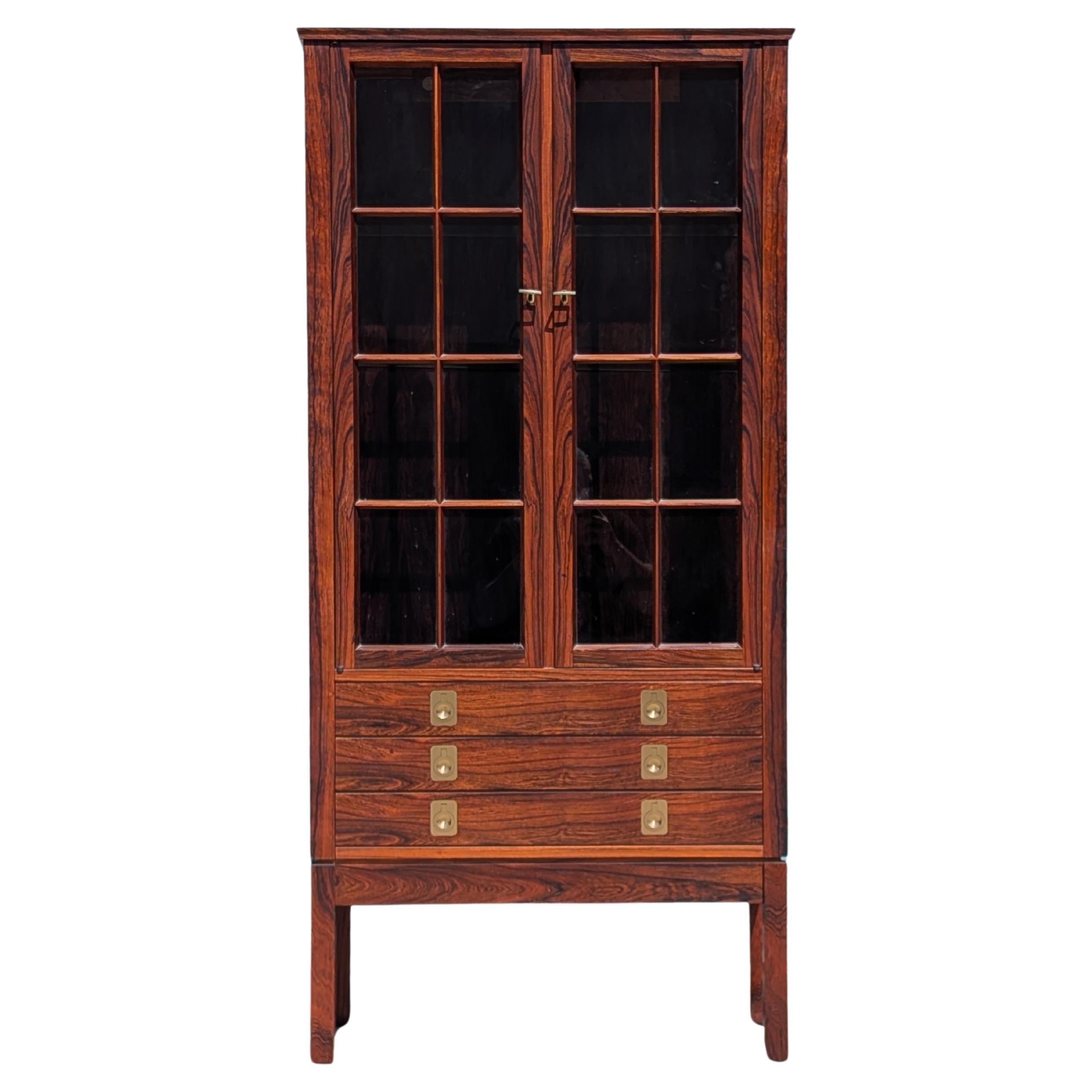 Mobile vetrina in palissandro del Mid Century Modern di Bruksbo, Norvegia, anni 
60