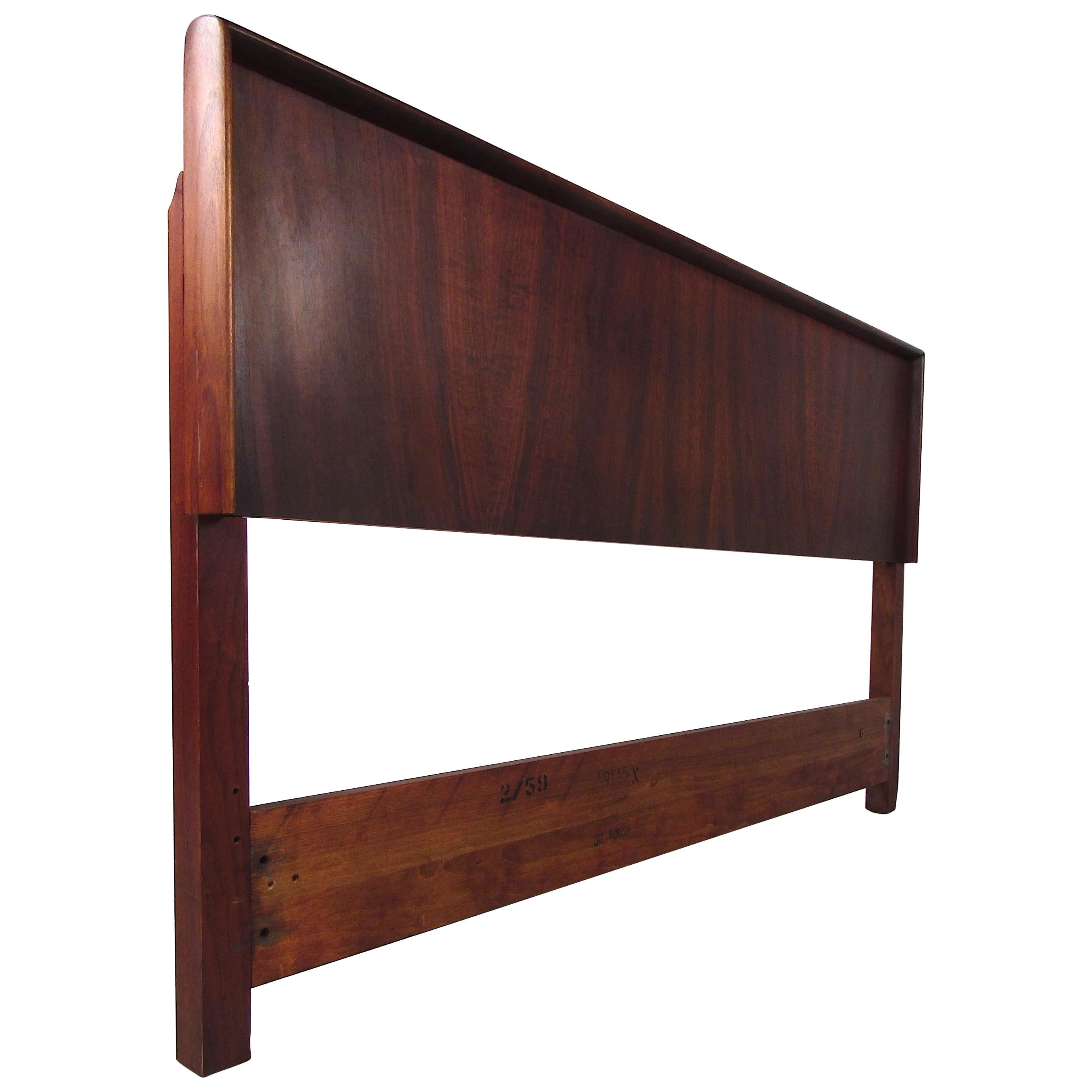 Doppelgroßes Kopfteil aus Rosenholz, Mid-Century Modern