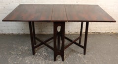 Mid-Century Modern Rosewood Drop Leaf Gate Leg Dining Table