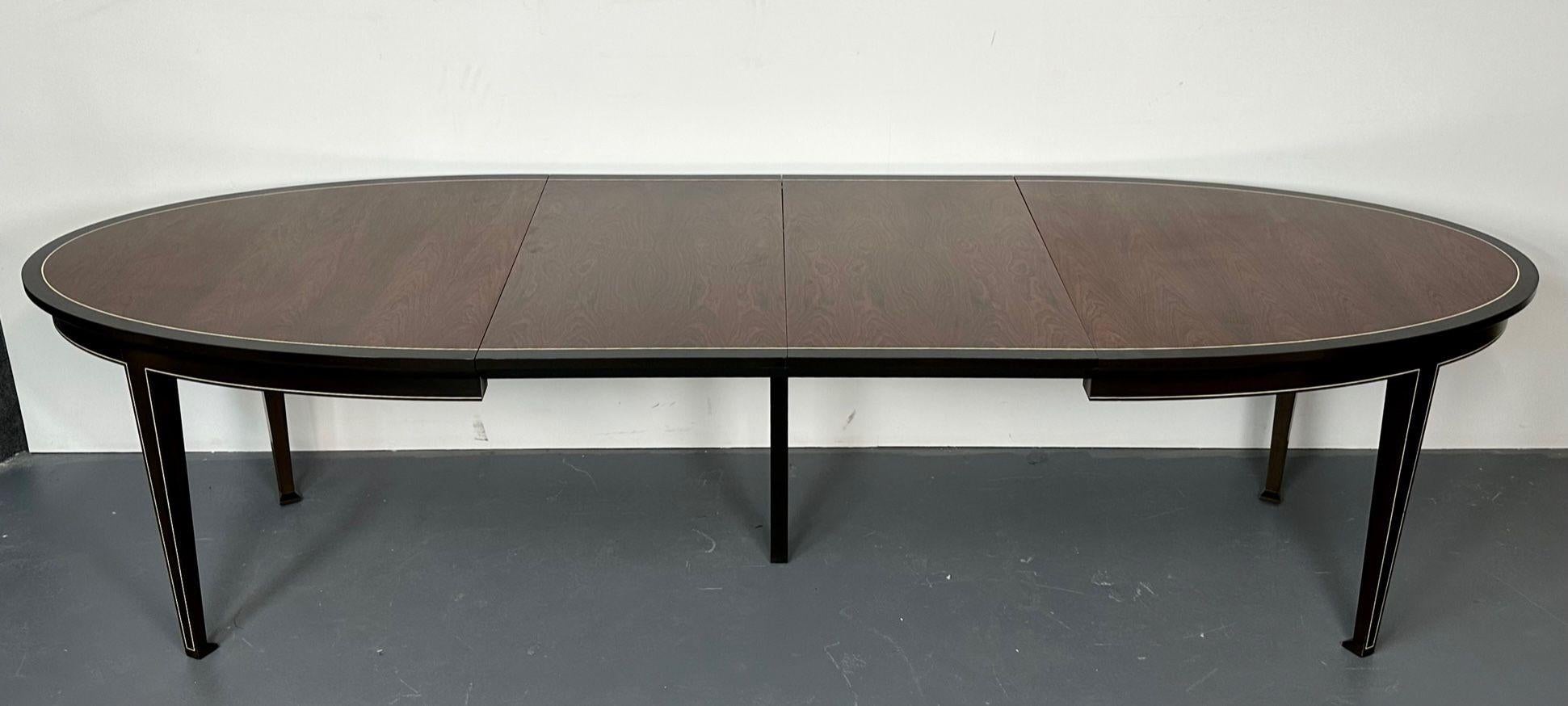 Dinbar, American Mid-Century, Art Deco, Dining Table, Rosewood, Ebony Paint For Sale 5