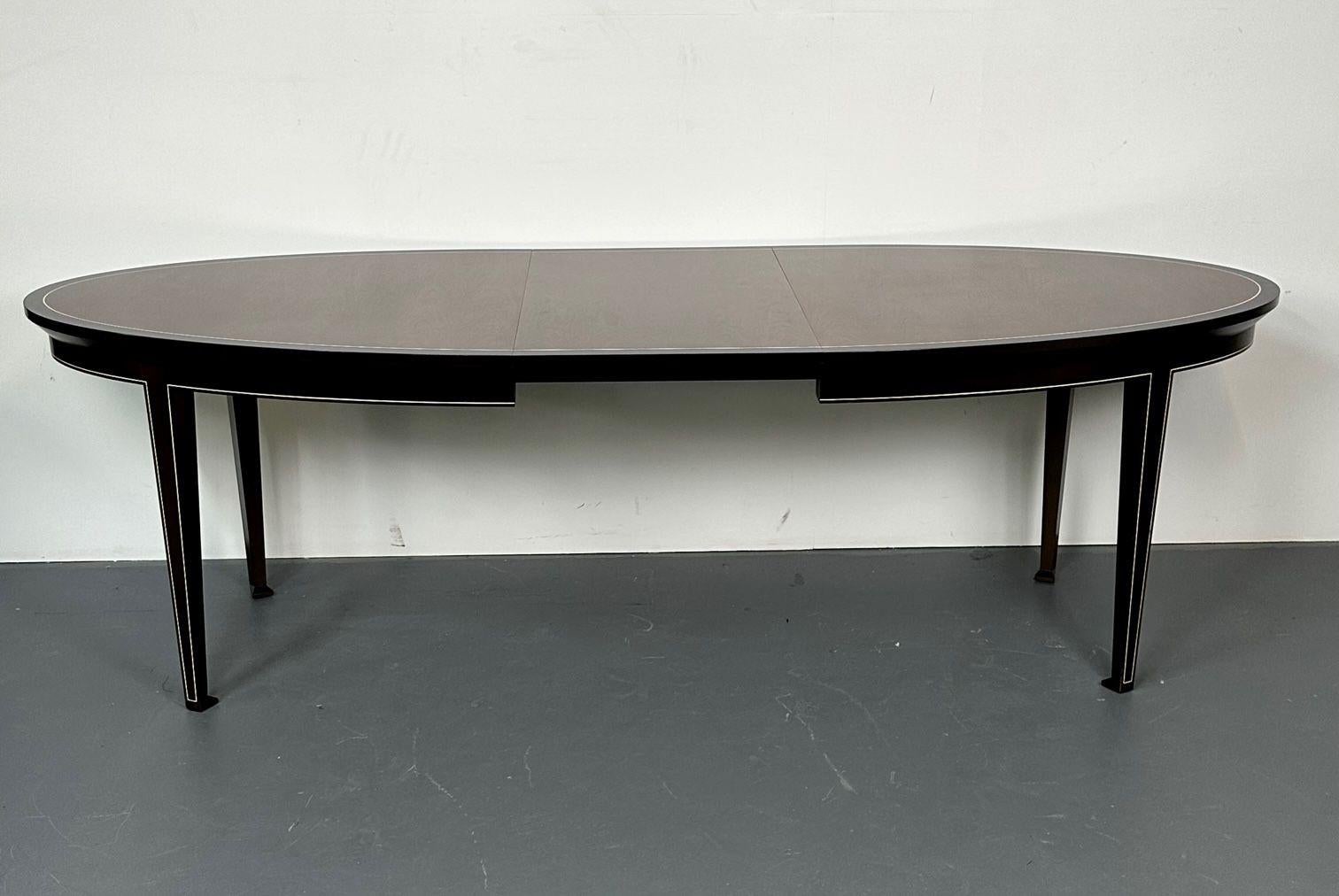 Dinbar, American Mid-Century, Art Deco, Dining Table, Rosewood, Ebony Paint For Sale 6