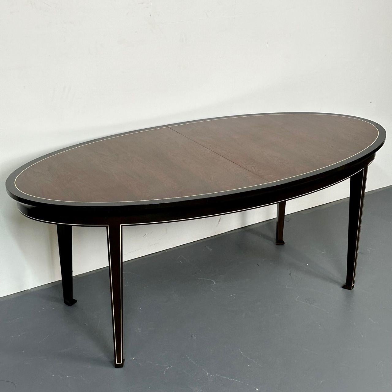 Dinbar, American Mid-Century, Art Deco, Dining Table, Rosewood, Ebony Paint For Sale 7