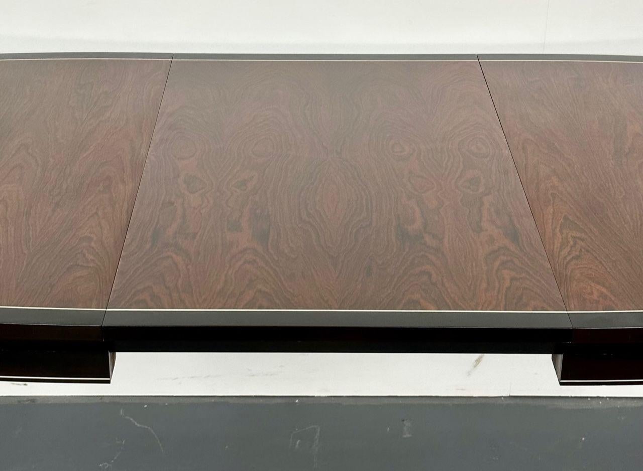 Dinbar, American Mid-Century, Art Deco, Dining Table, Rosewood, Ebony Paint For Sale 8