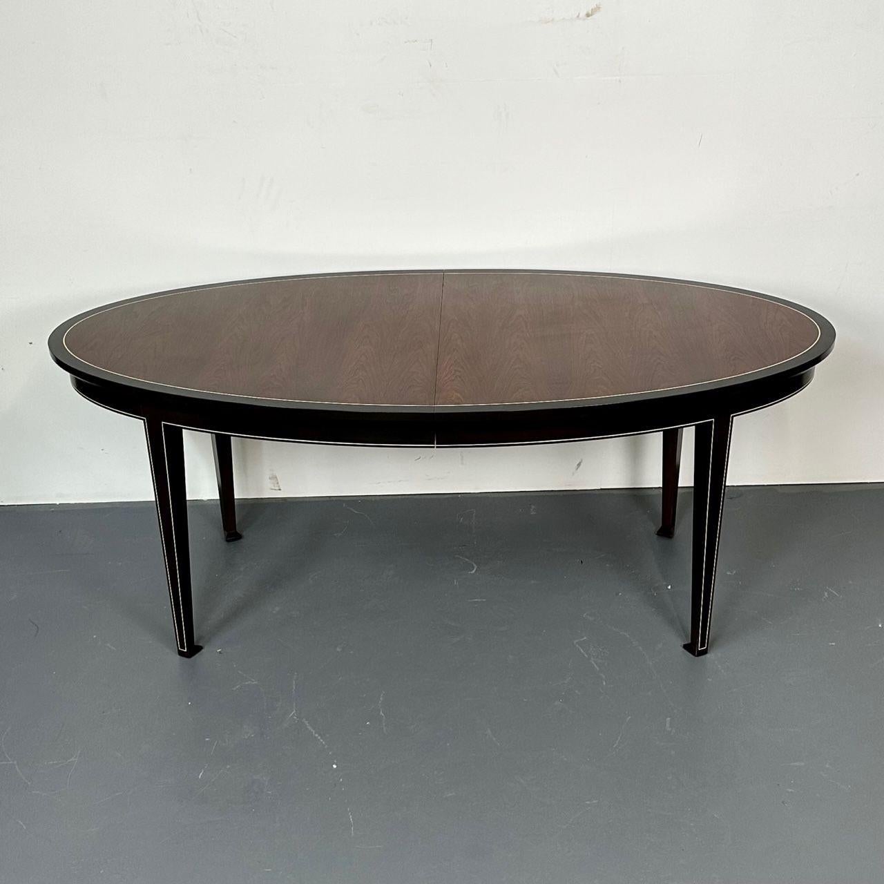 Dinbar, American Mid-Century, Art Deco, Dining Table, Rosewood, Ebony Paint In Good Condition For Sale In Stamford, CT