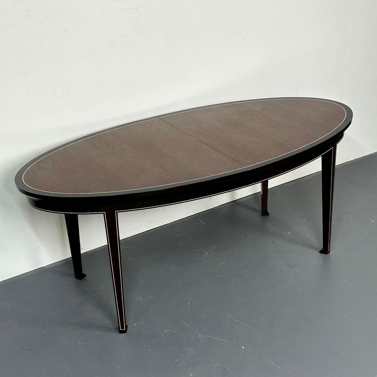 Esstisch, amerikanische Mid-Century-Periode, Art déco, Esstisch, Palisanderholz, Ebenholzfarbe (Rosenholz) im Angebot