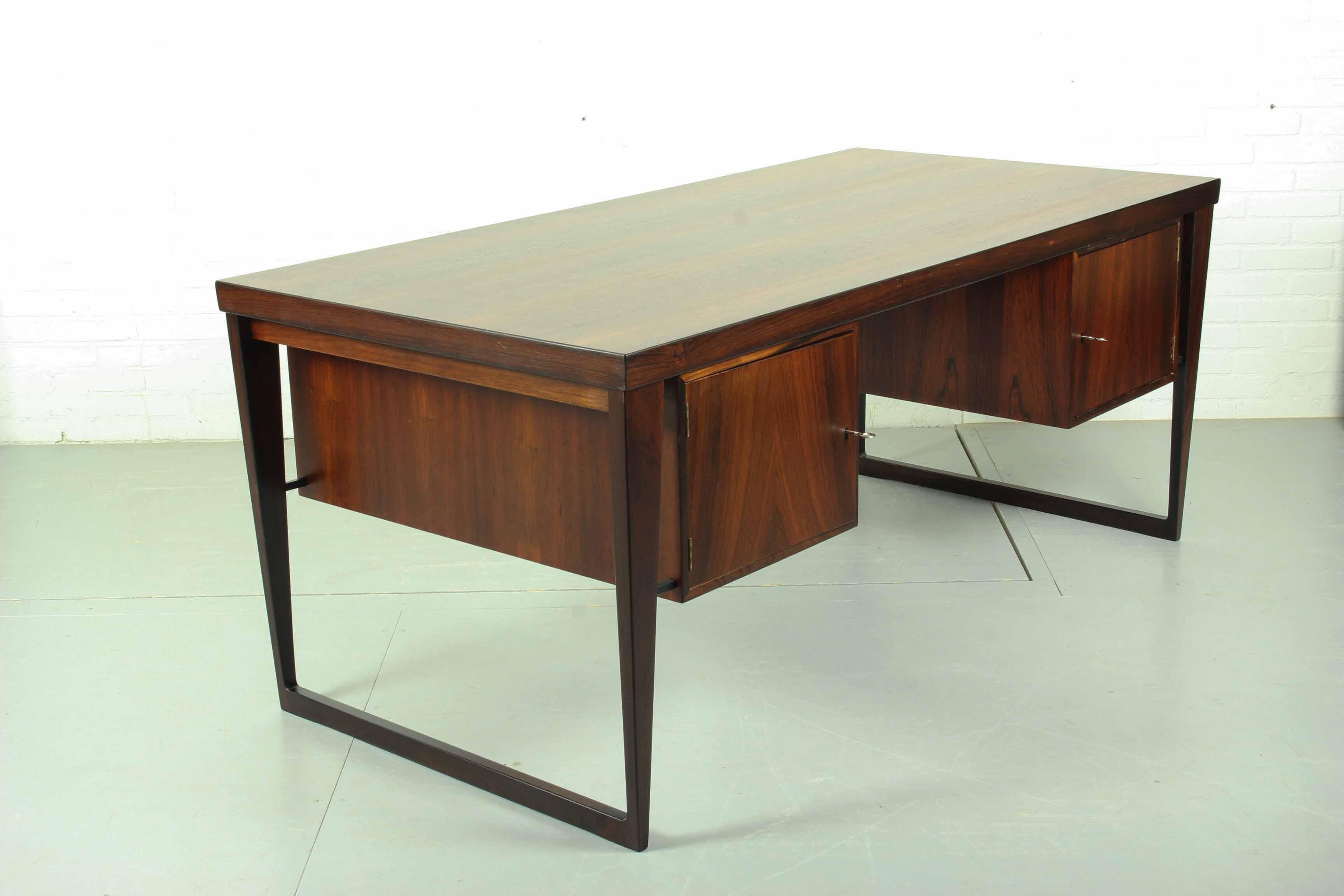 Mid-Century Modern Rosewood Executive Desk by Kai Kristiansen 1