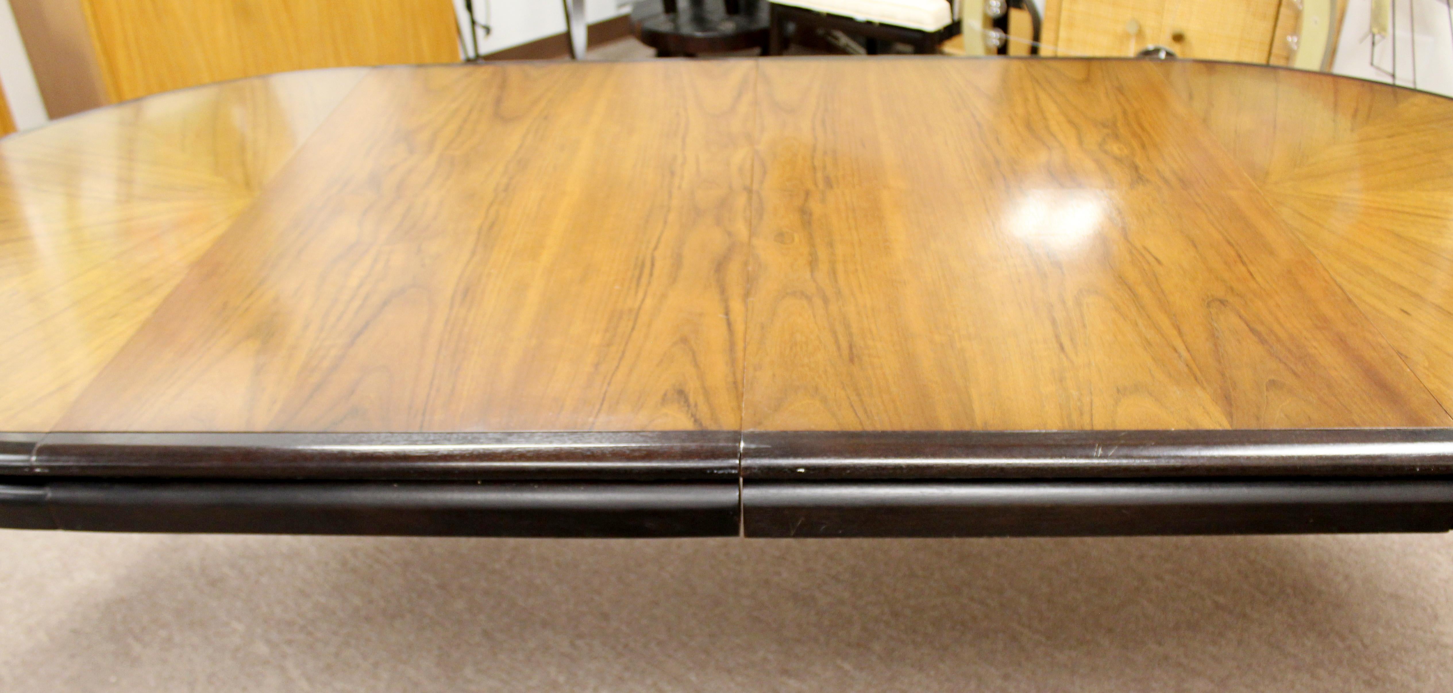 Mid-Century Modern Rosewood Expandable Dining Dinette Table Dunbar Baker Style 5