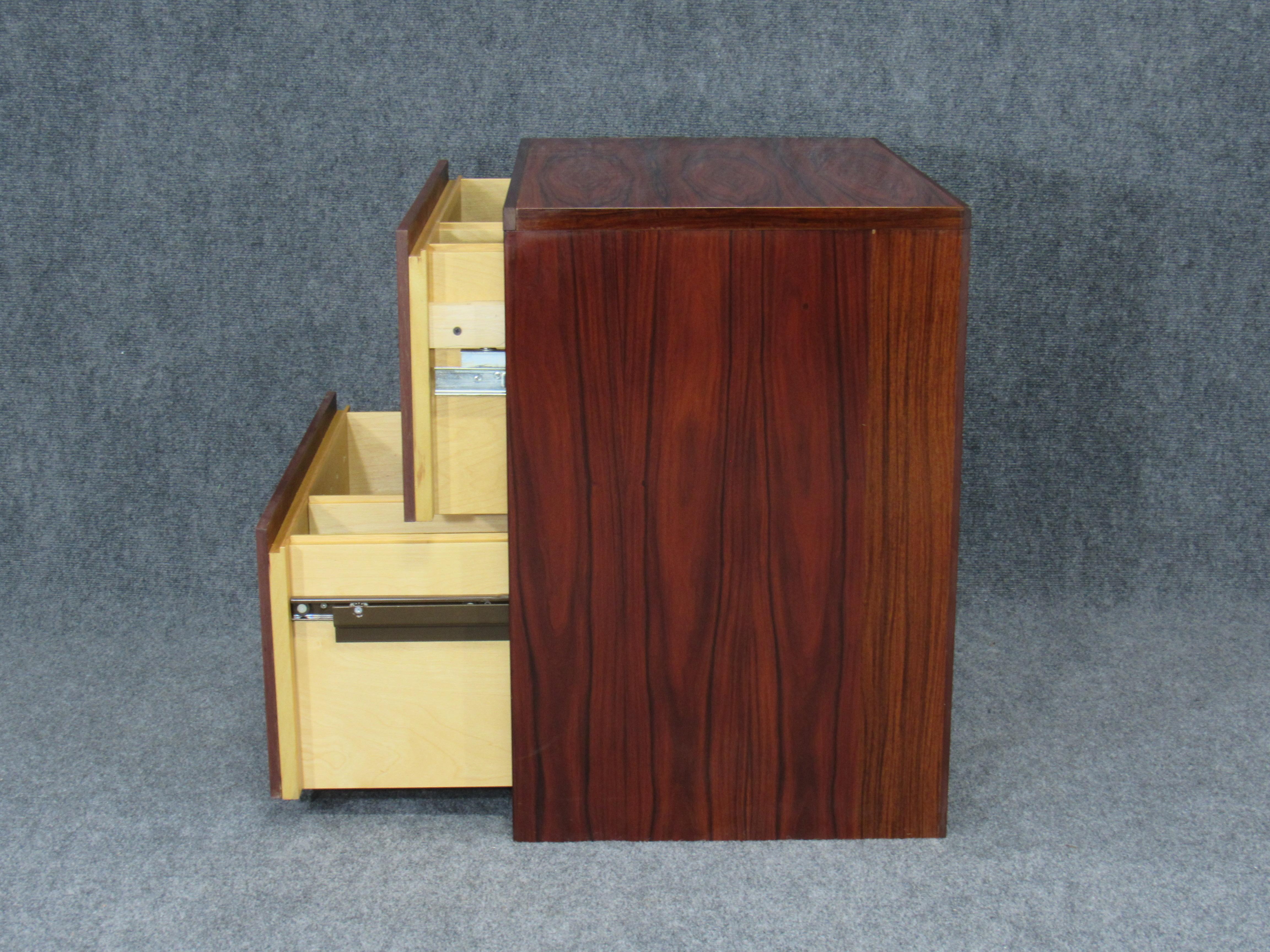 Mid-Century Modern Rosewood File Cabinet 1