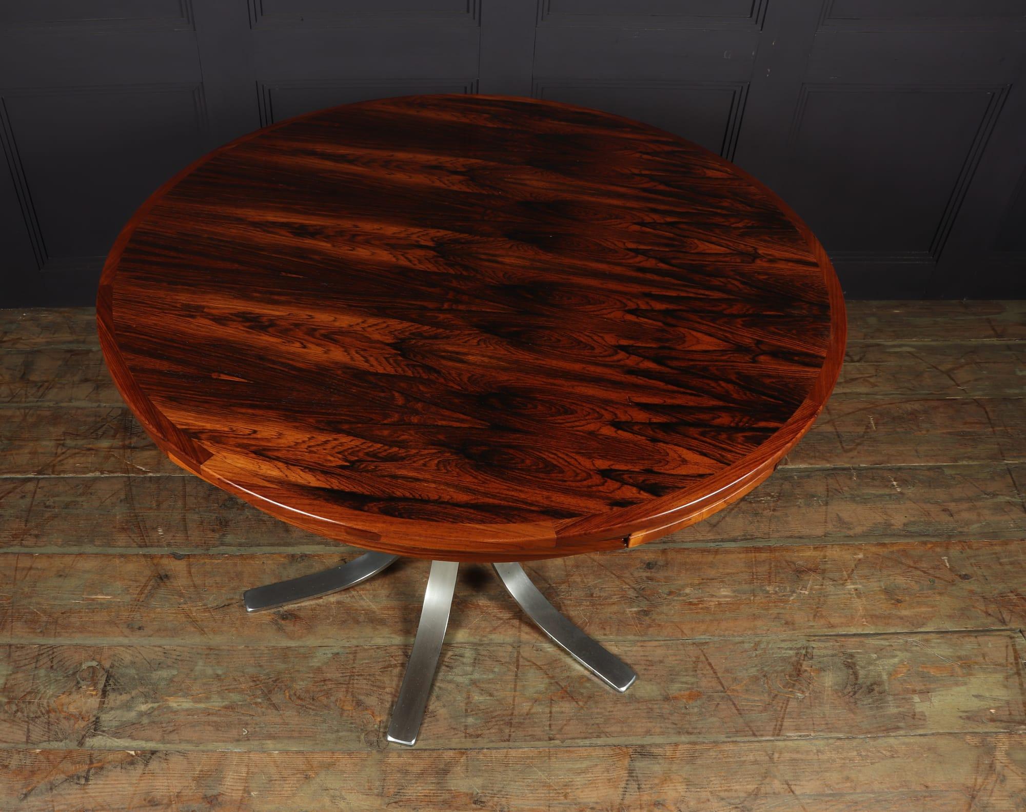 Mid-20th Century Mid century Modern Rosewood Flip Flap Lotus Dining Table by Dyrlund