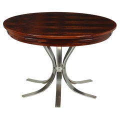 Mid century Modern Rosewood Flip Flap Lotus Dining Table by Dyrlund