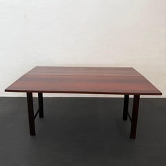 Mid-Century Modern Rosewood Flip-Top Dining Table Console By Harvey Probber