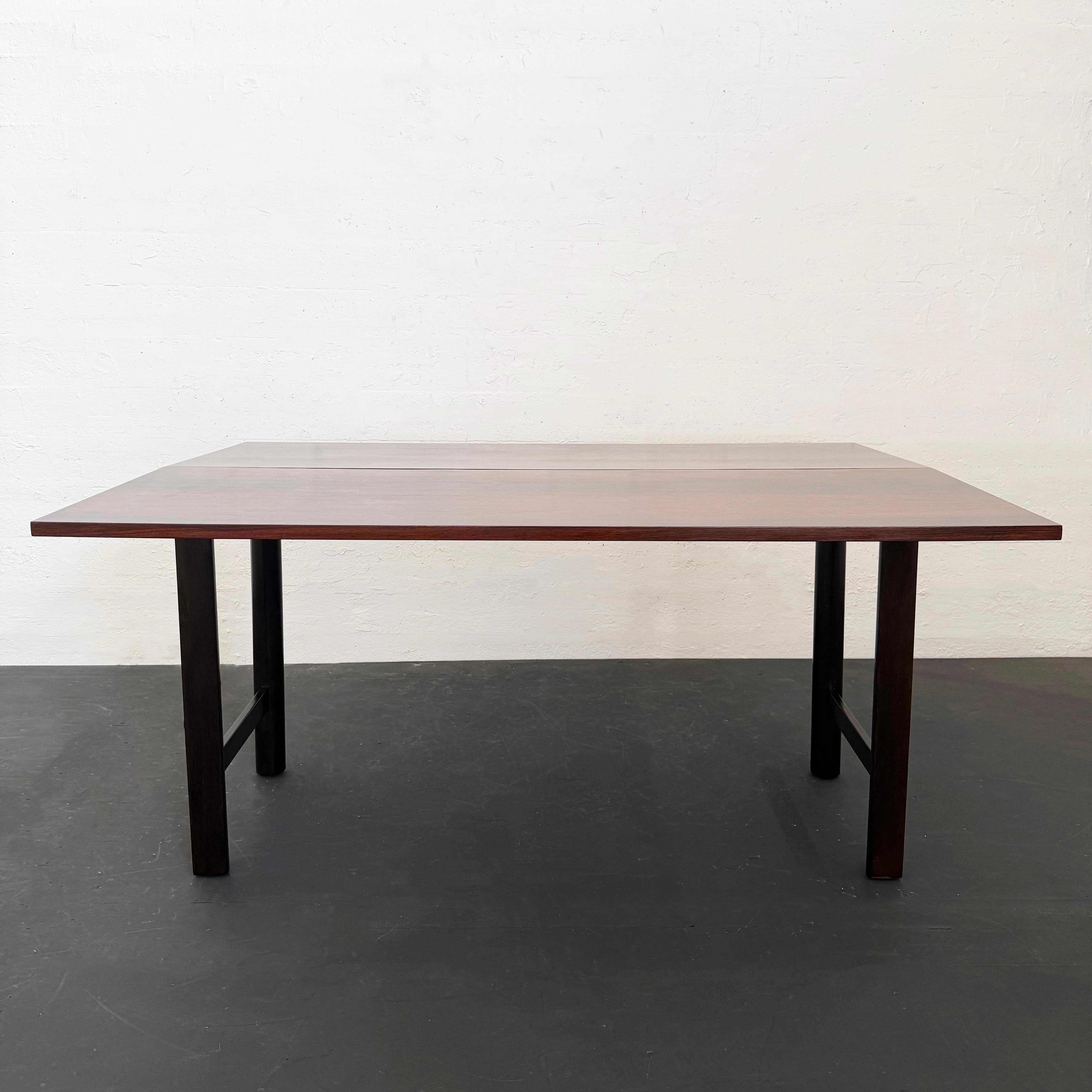 Mid-Century Modern Console de table de salle à manger à rabat en bois de rose, moderne du milieu du siècle dernier, par Harvey Probber en vente