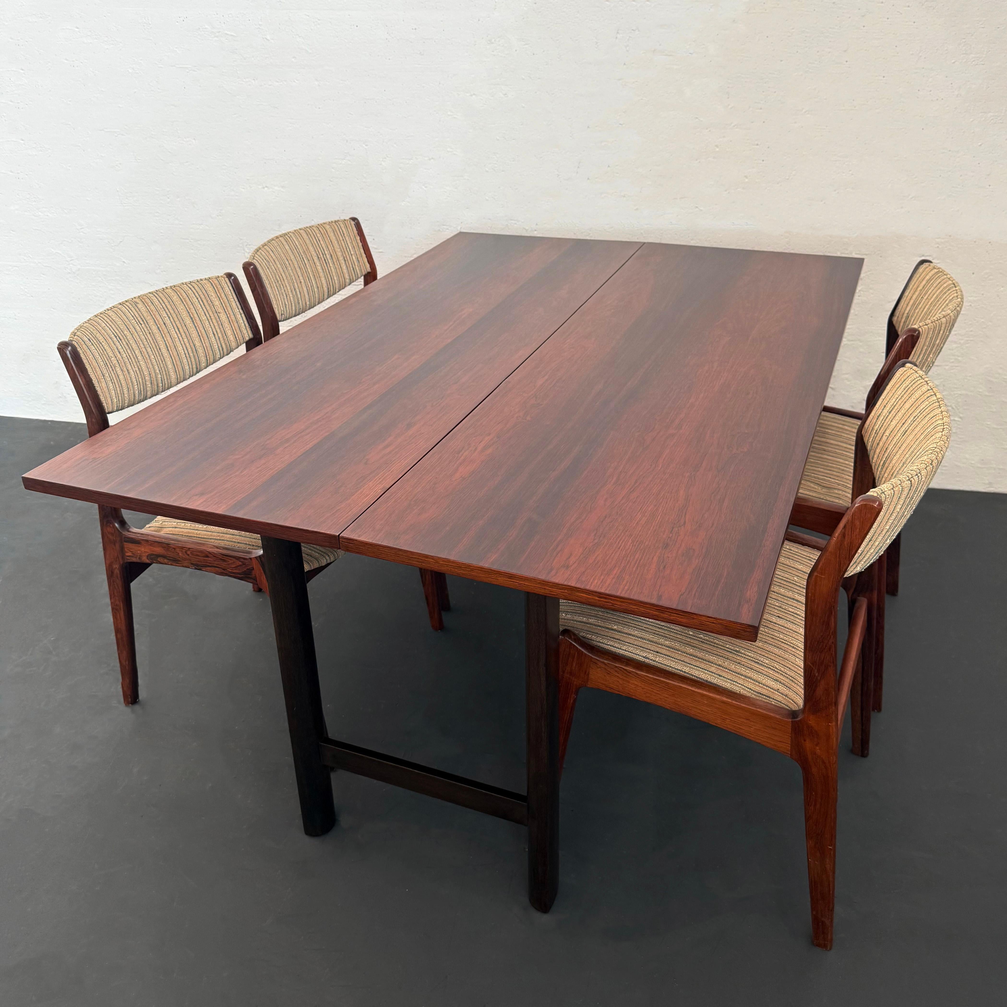 Américain Console de table de salle à manger à rabat en bois de rose, moderne du milieu du siècle dernier, par Harvey Probber en vente