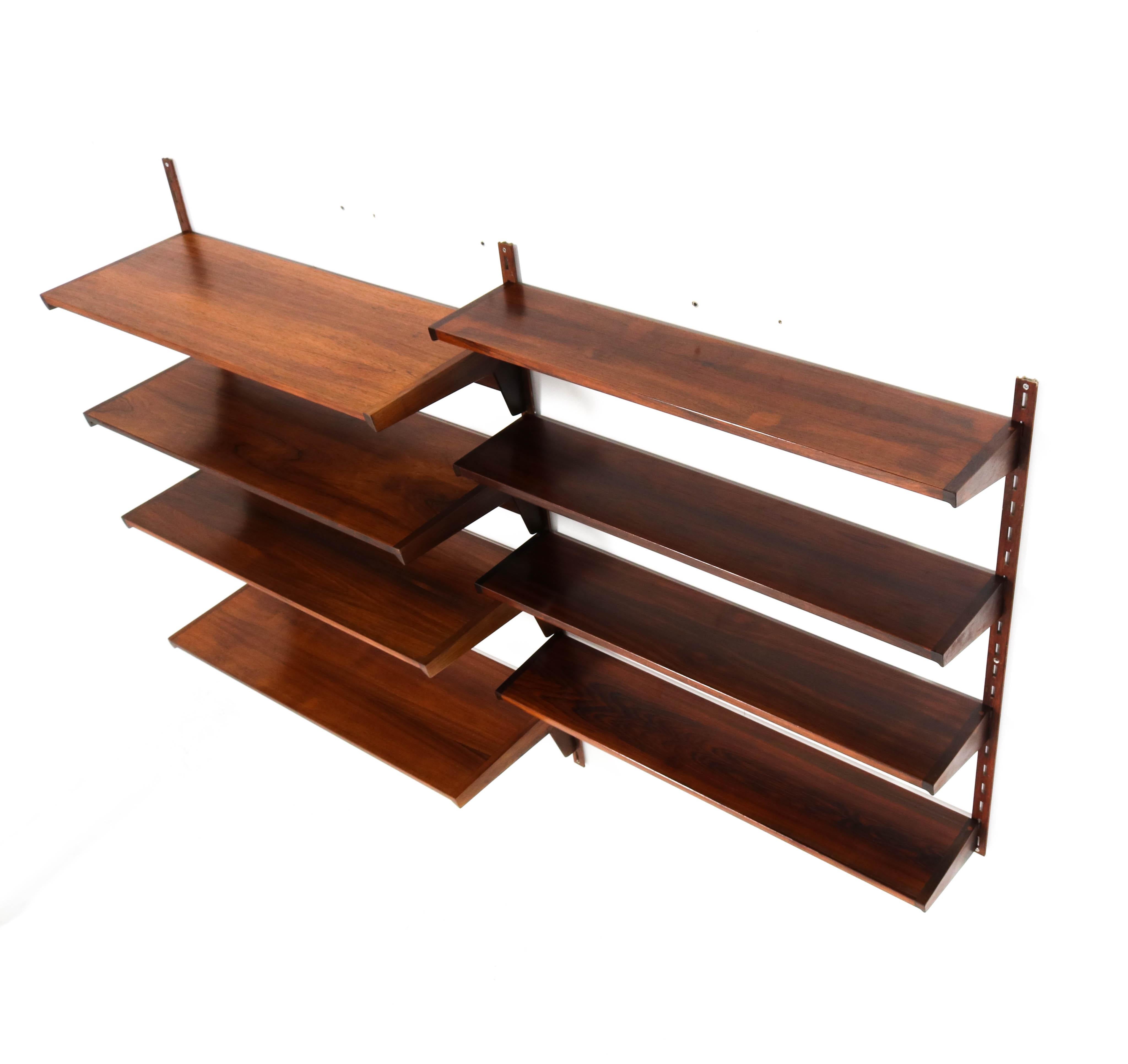 Mid-Century Modern Rosewood FM-Reolsystem Shelves by Kai Kristiansen In Good Condition In Amsterdam, NL