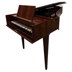 Mid-Century Modern Rosewood Harpsichord, Danish Modern Style, Circa 1960s
