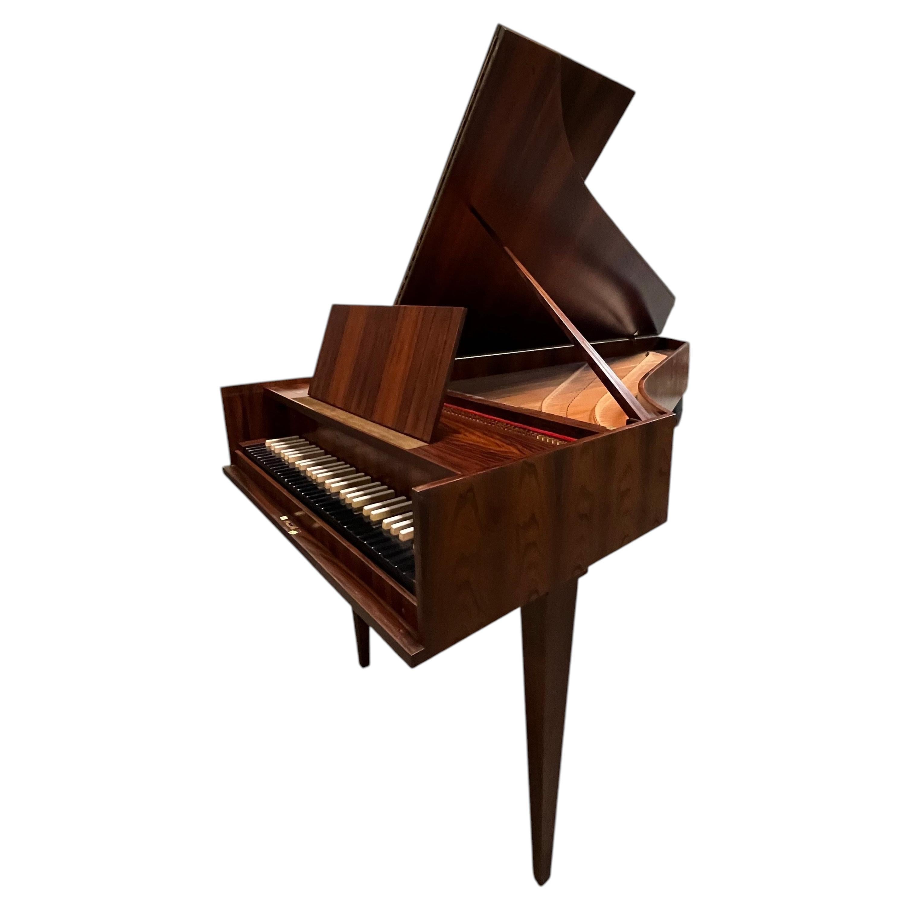 Mid-Century Modern Rosewood Harpsichord, Danish Modern Style, Circa 1960s