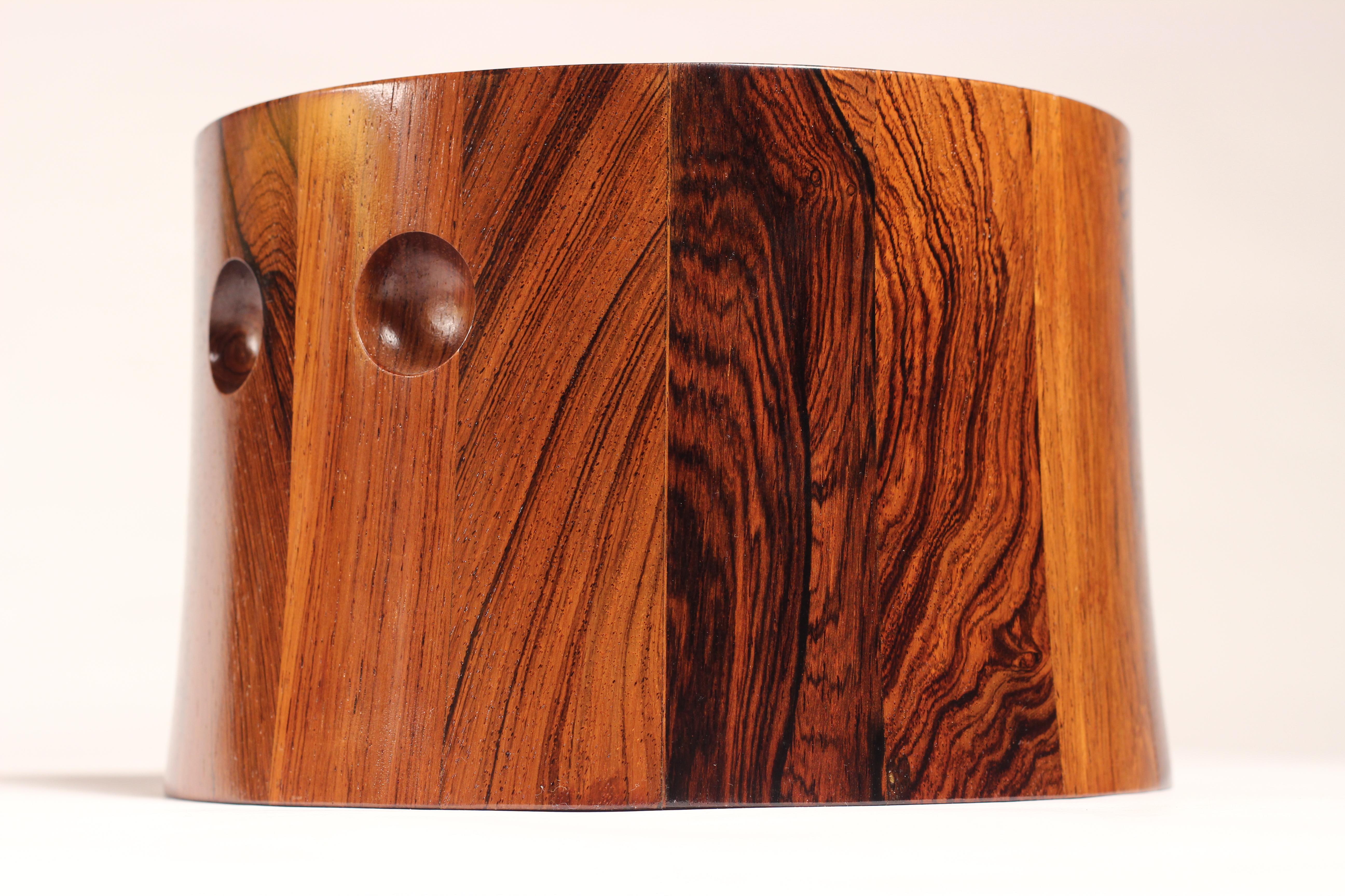 Scandinavian Modern Rosewood Ice Bucket Designed by Jens Quistgaard 6