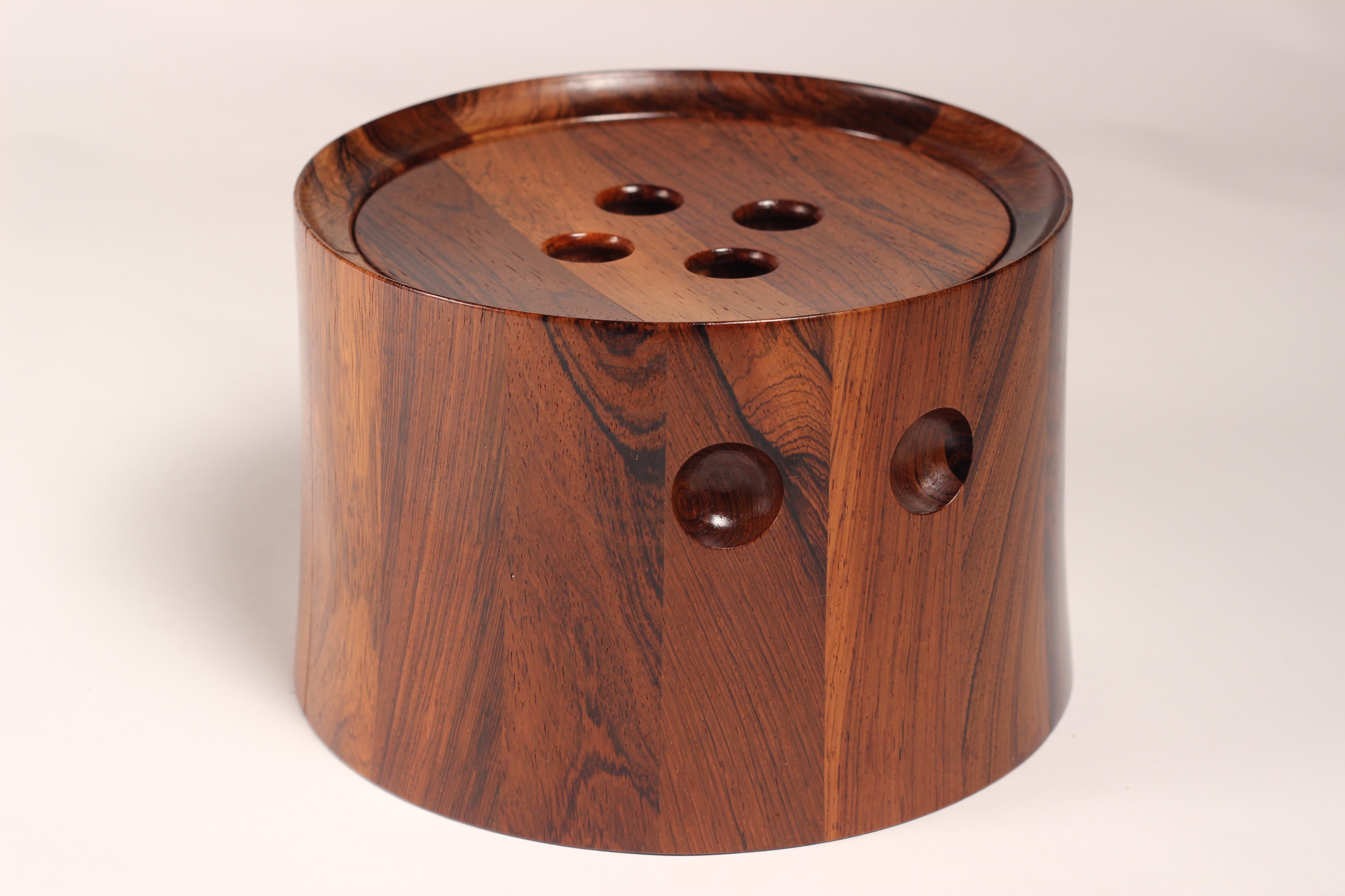 Scandinavian Modern Rosewood Ice Bucket Designed by Jens Quistgaard In Good Condition In London, GB