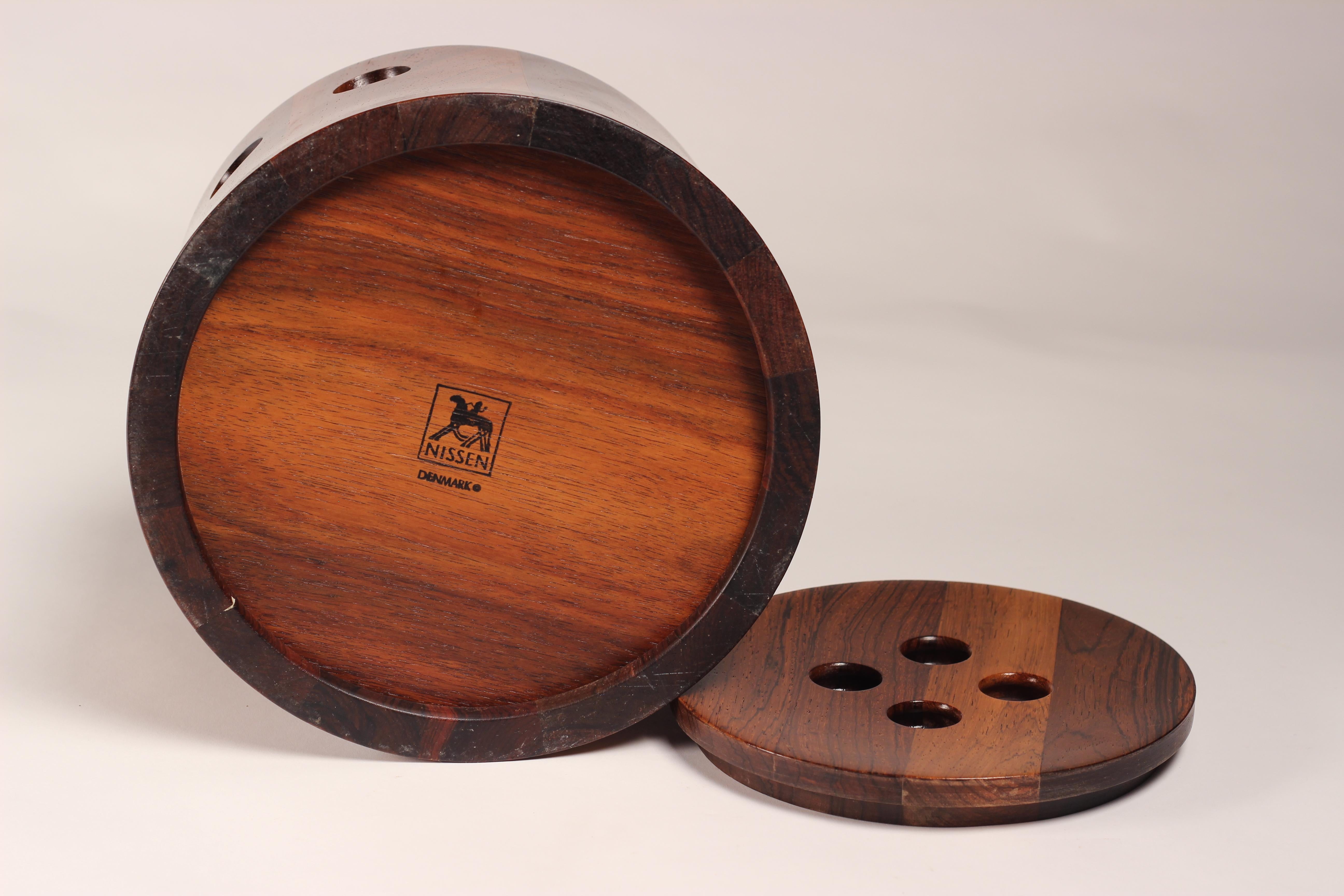 Scandinavian Modern Rosewood Ice Bucket Designed by Jens Quistgaard 3