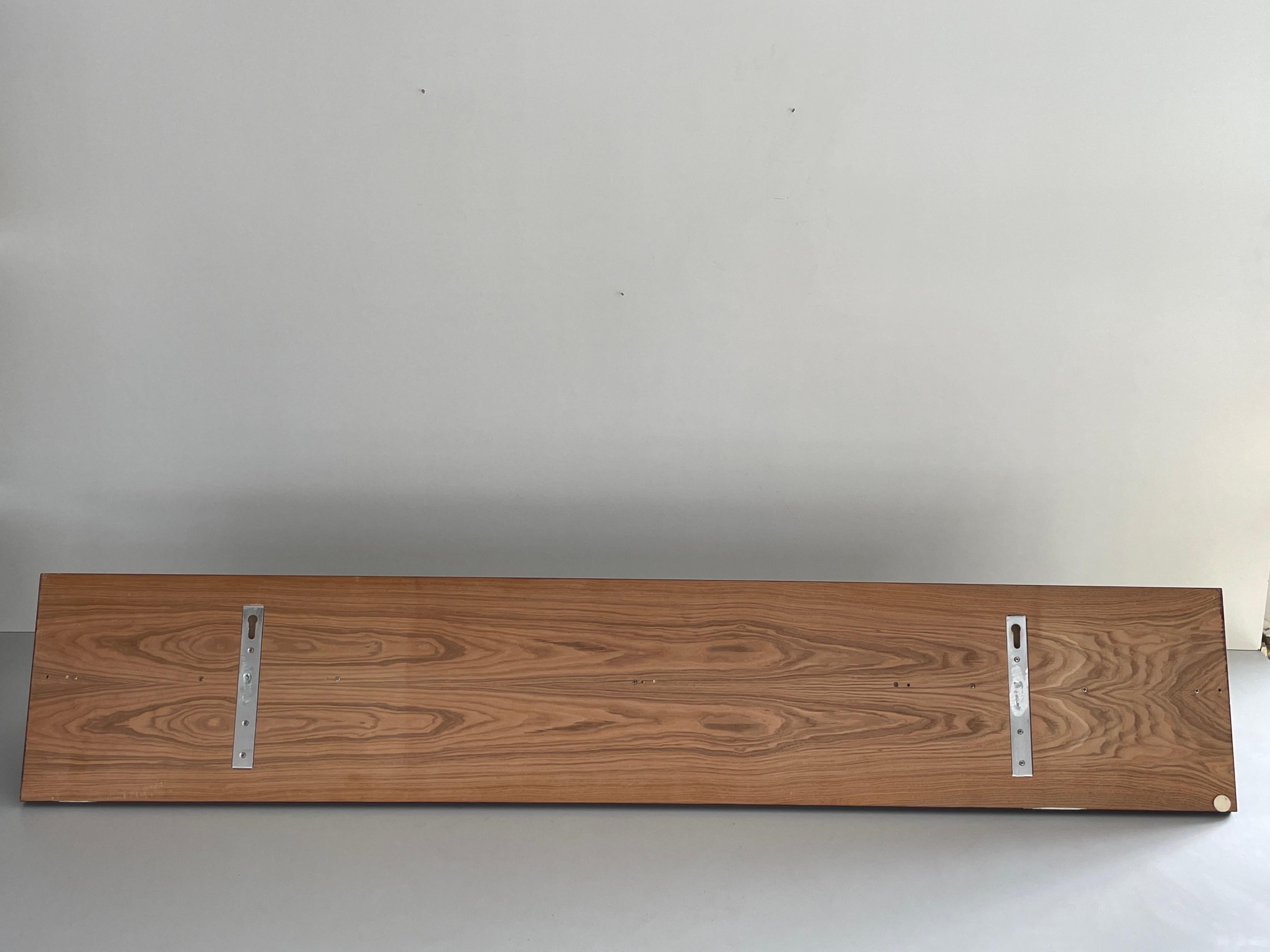 Mid-century Modern Rosewood Large Shelf Steel Cover by Saporiti, 1960s, Italy For Sale 8