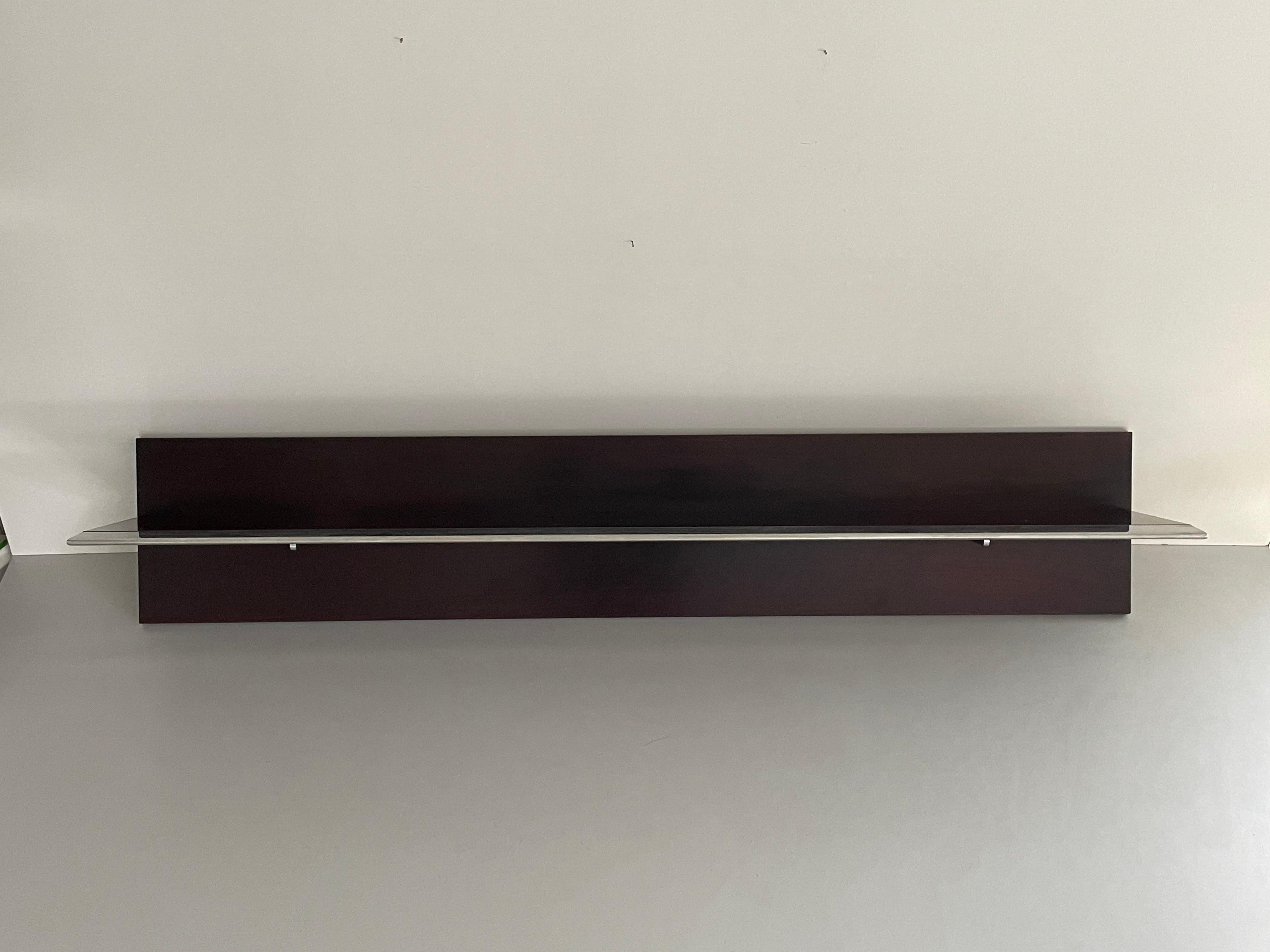 Mid-Century Modern Mid-century Modern Rosewood Large Shelf Steel Cover by Saporiti, 1960s, Italy For Sale