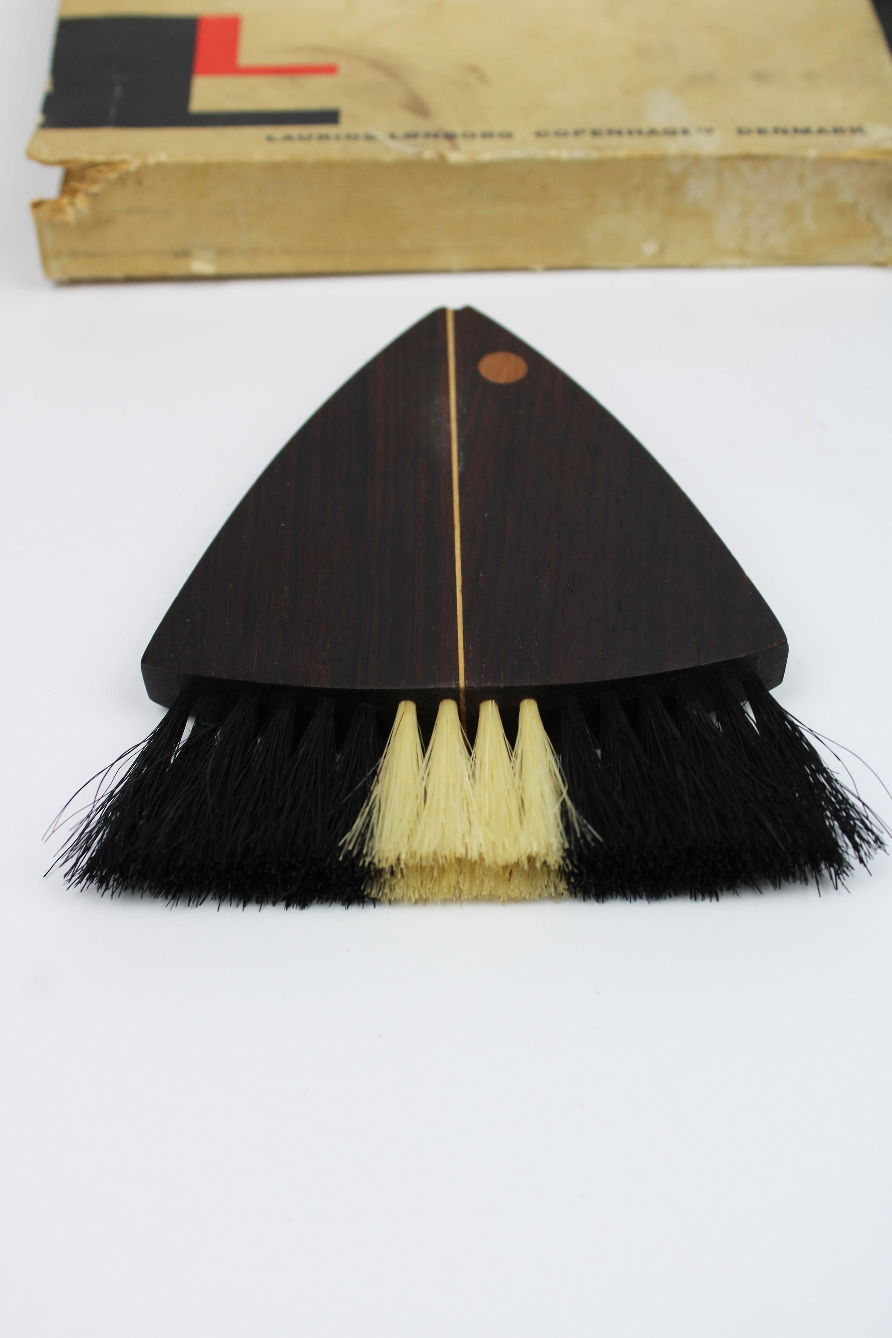 Laurids Lonborg Crumb Brush & Pan aus Rosenholz mit Schachtel, Mid-Century Modern, Dänemark im Angebot 2
